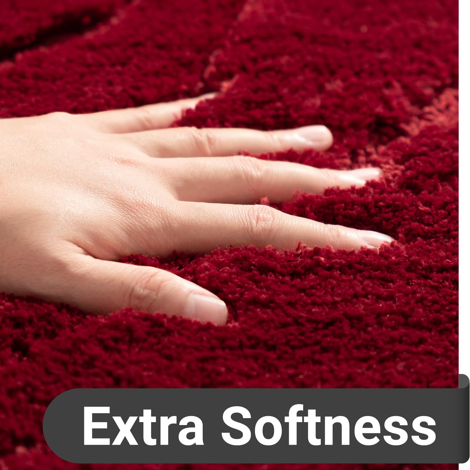 Exde Bathroom Rugs Mat, Soft Plush Shaggy Microfiber Bath Rug, Non Slip Bath Mats For Bathroom Runner Floor, Machine Washable Ab