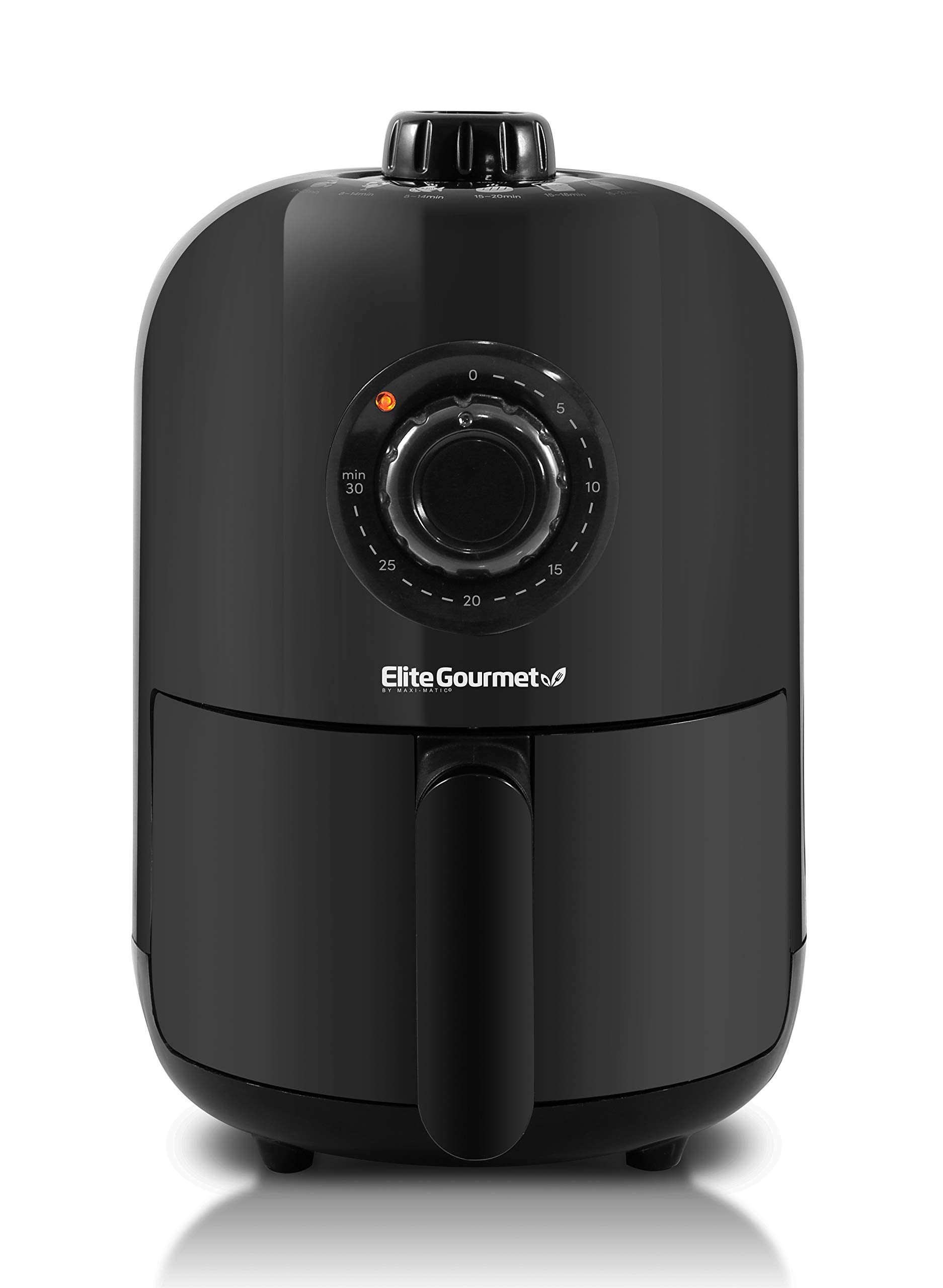 Elite Gourmet Eaf-1121X Personal 1.1 Qt. Compact Space Saving Electric Hot Air Fryer Oil-Less Healthy Cooker, Timer & Temperatur