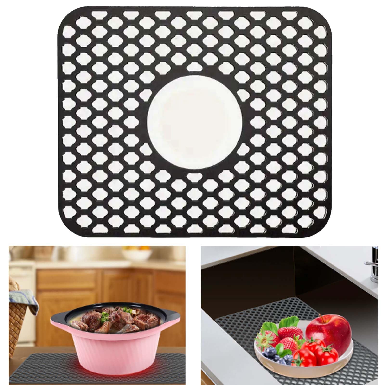 Silicone Sink Protectors For Kitchen Sink,Kitchen Sink Mat Grid Heat Resistant Sink Mats For Bottom Of Farmhouse Stainless Steel