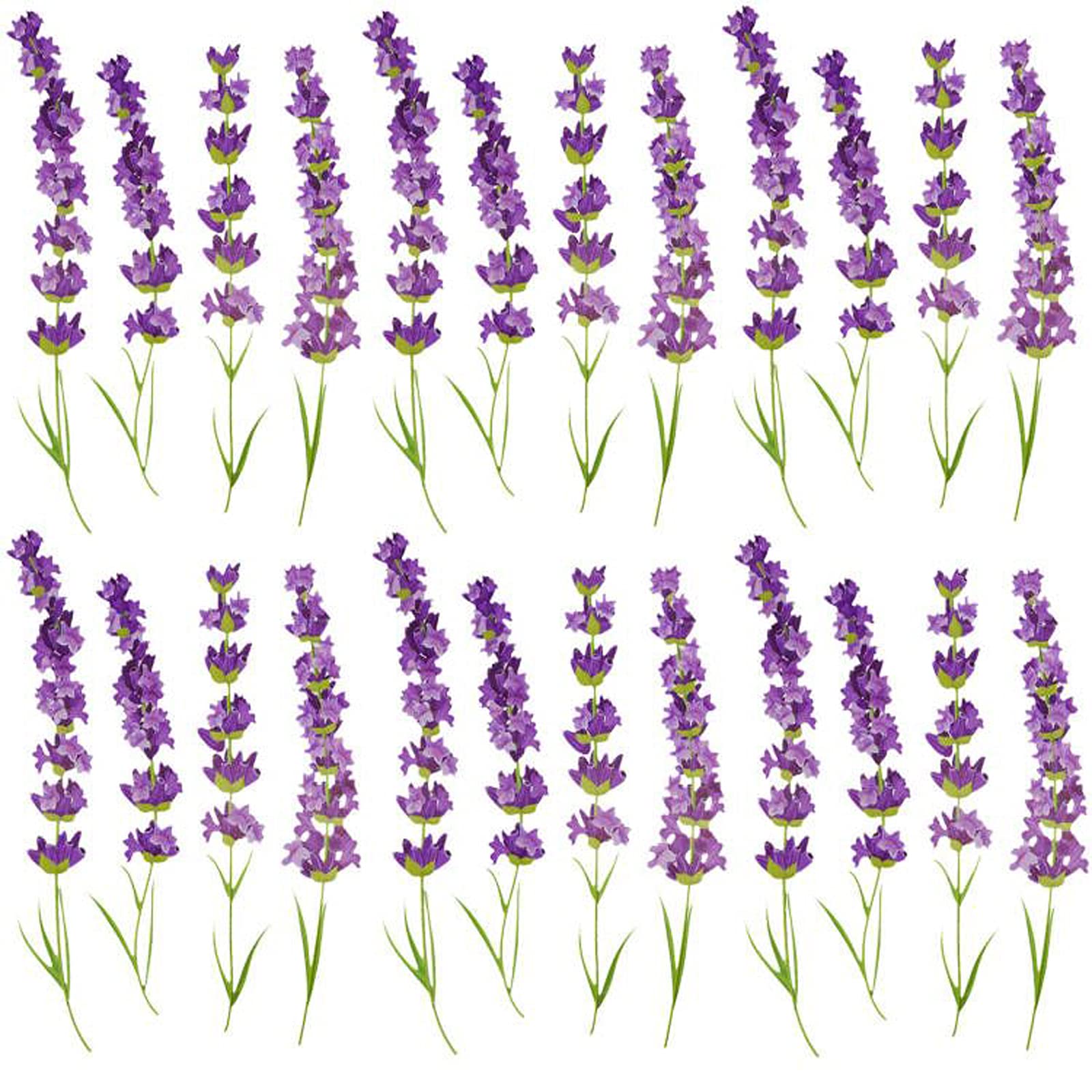 Maydahui 6 Sheets Lavender Flowers Wall Decals Garden Purple Floral Wall Corner Stickers(7.25 X 54 Inch) Peel Stick Removable Ar