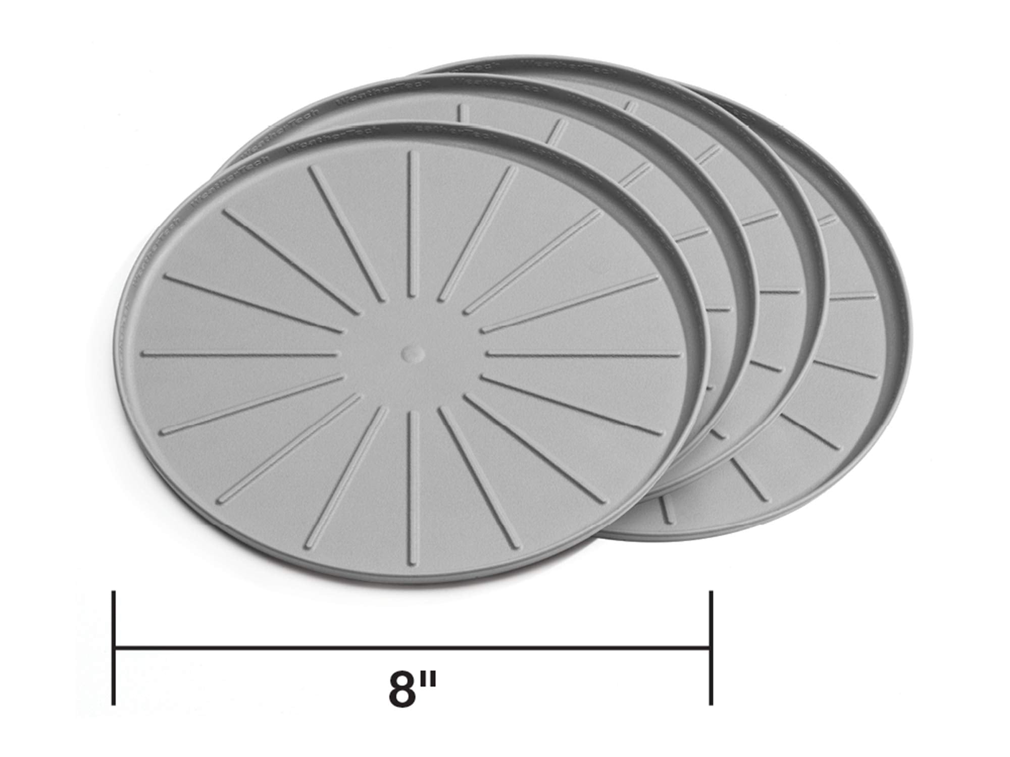 Weathertech 8'' Coasters For Home Surfaces, Anti-Skid, No-Slip Knibs - Set Of 4, Grey - (8A8Cstgr)