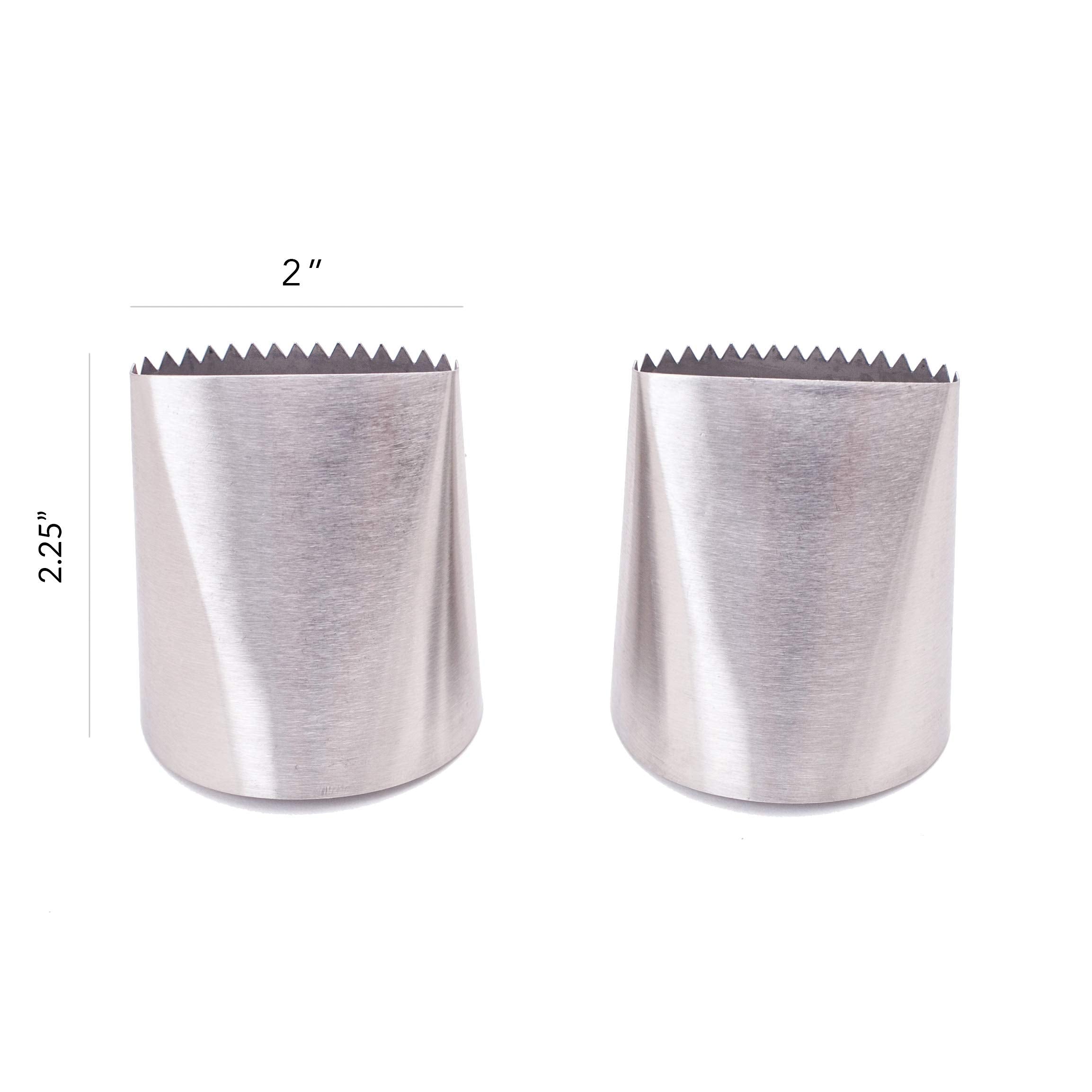 Lacupella Icing Piping Frosting Tips, Large, For Cake Buttercream Decorating Set Of 2 Pieces, Xl Stainless Steel Reusable, Speed