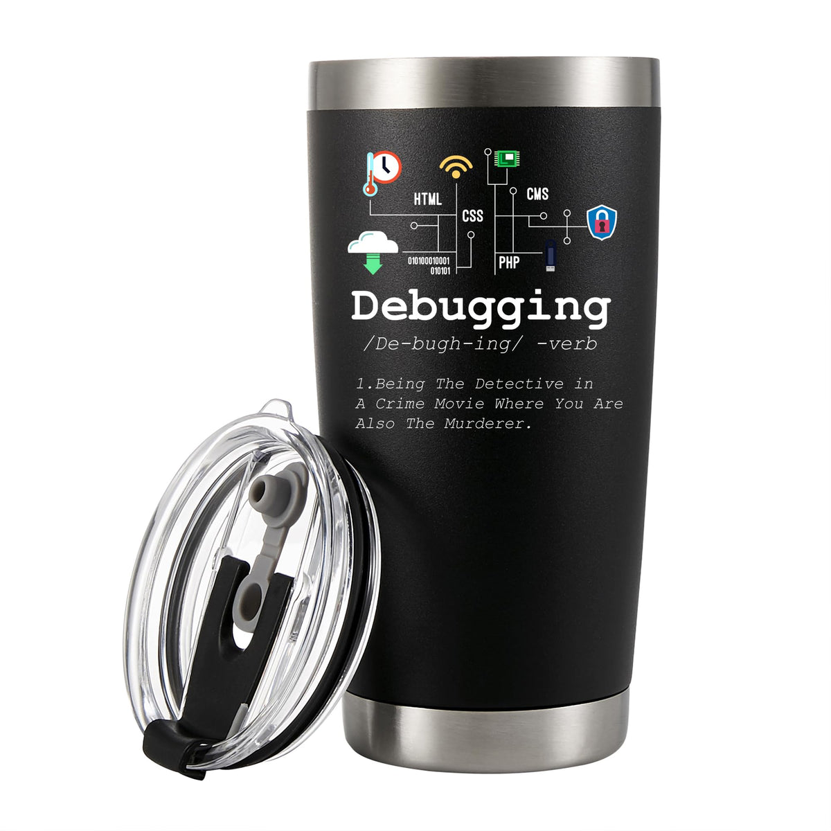 Debugging Definition Computer Programmer Student Teacher Geek Coder Friend Coding Programming It Vacuum Insulated Tumbler Nerd T