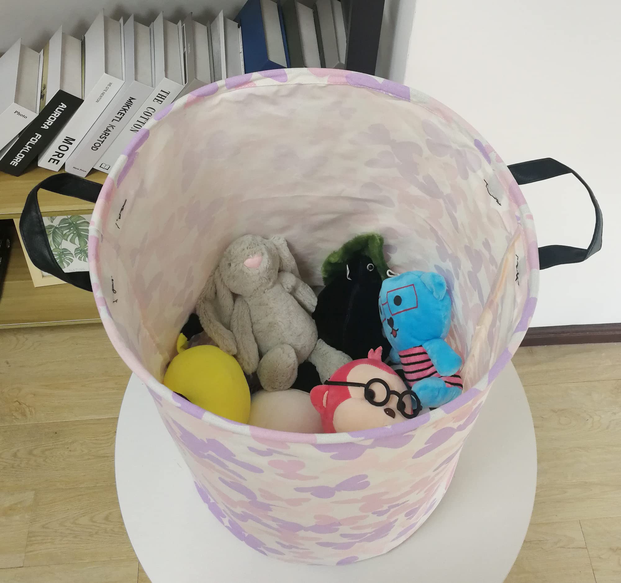 Acmuuni Butterfly Storage Basket Canvas Laundry Basket Foldable Waterproof Large Storage Baskets For Kids Boys And Girls, Office