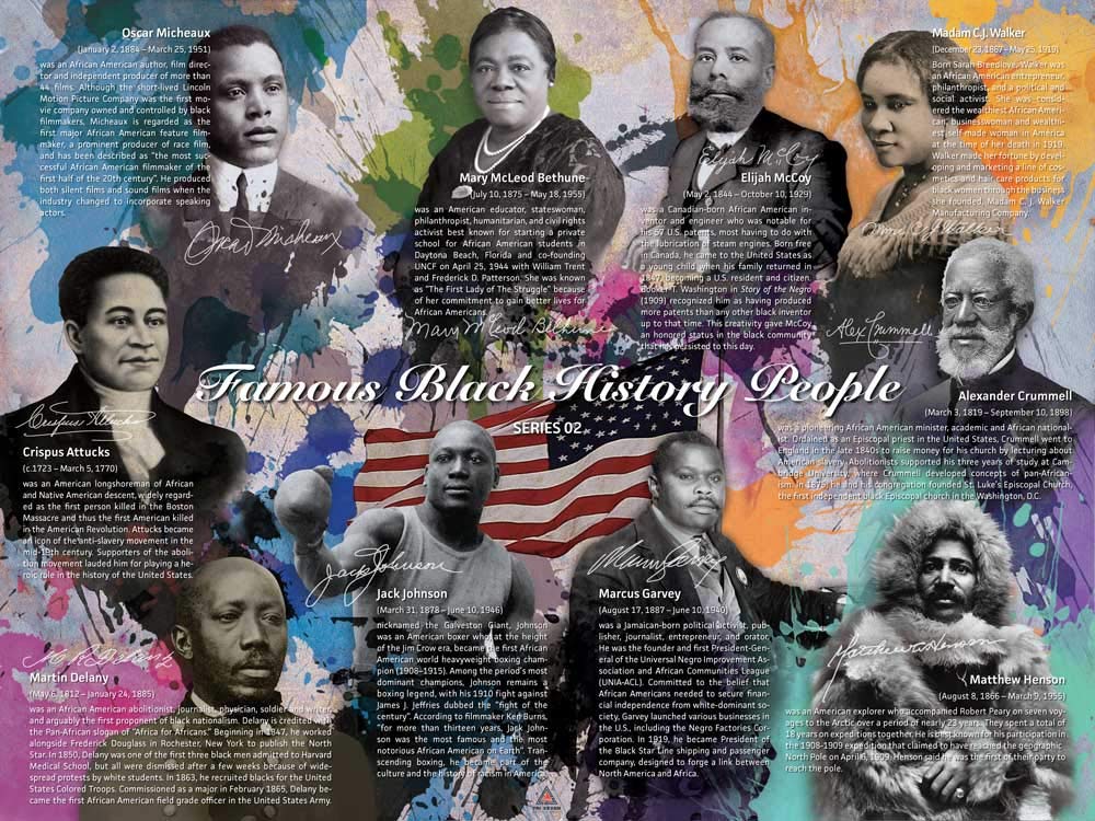 777 Tri-Seven Entertainment Famous Black History People Poster Series 1-3 (Bundle)  24''x18'' Unframed  Multicolor