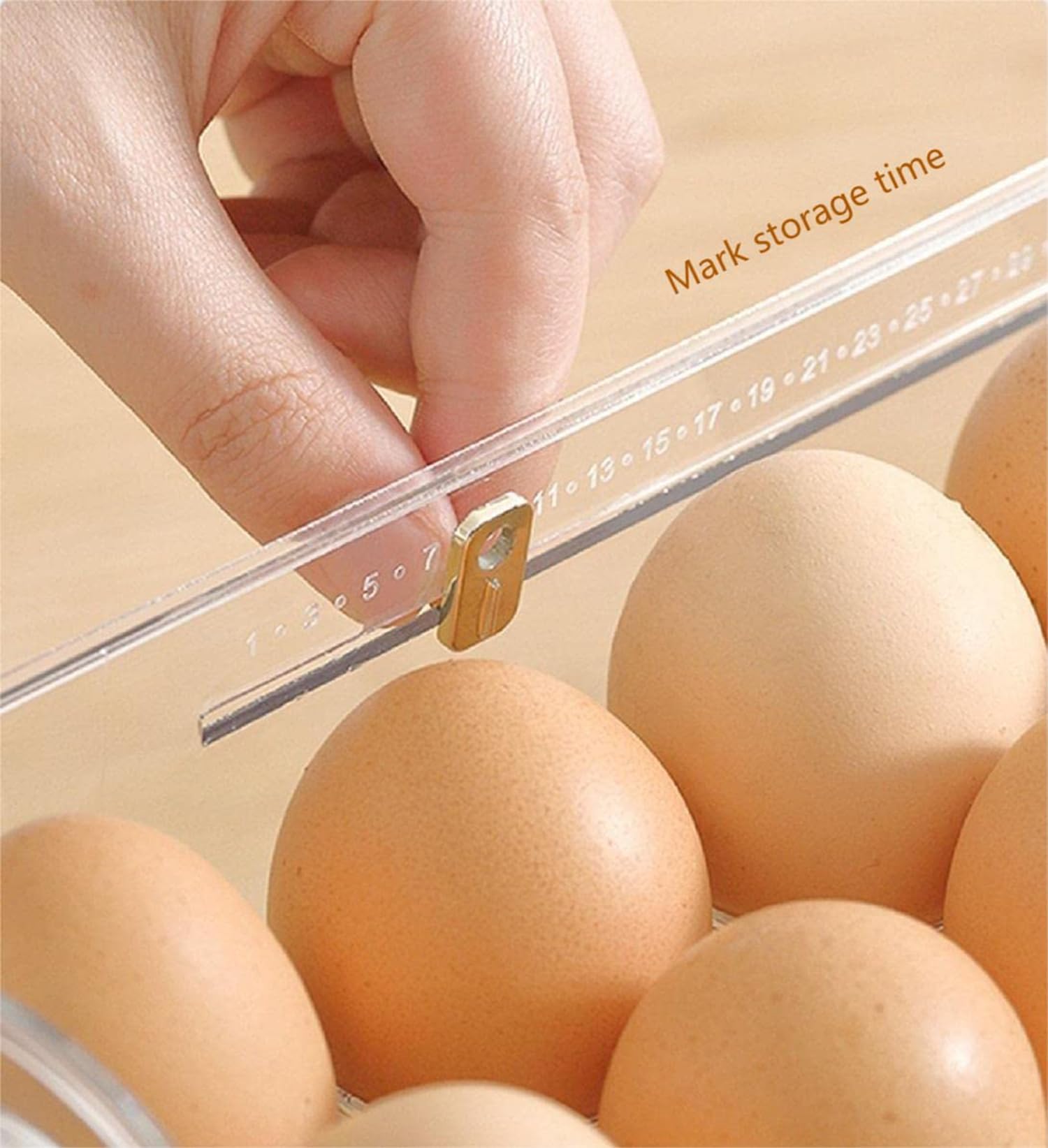 MosQuick 30 Egg storage box for fridge Auto Flip Design egg holder for kitchen egg storage box durable Egg Tray for Fridge Perfe