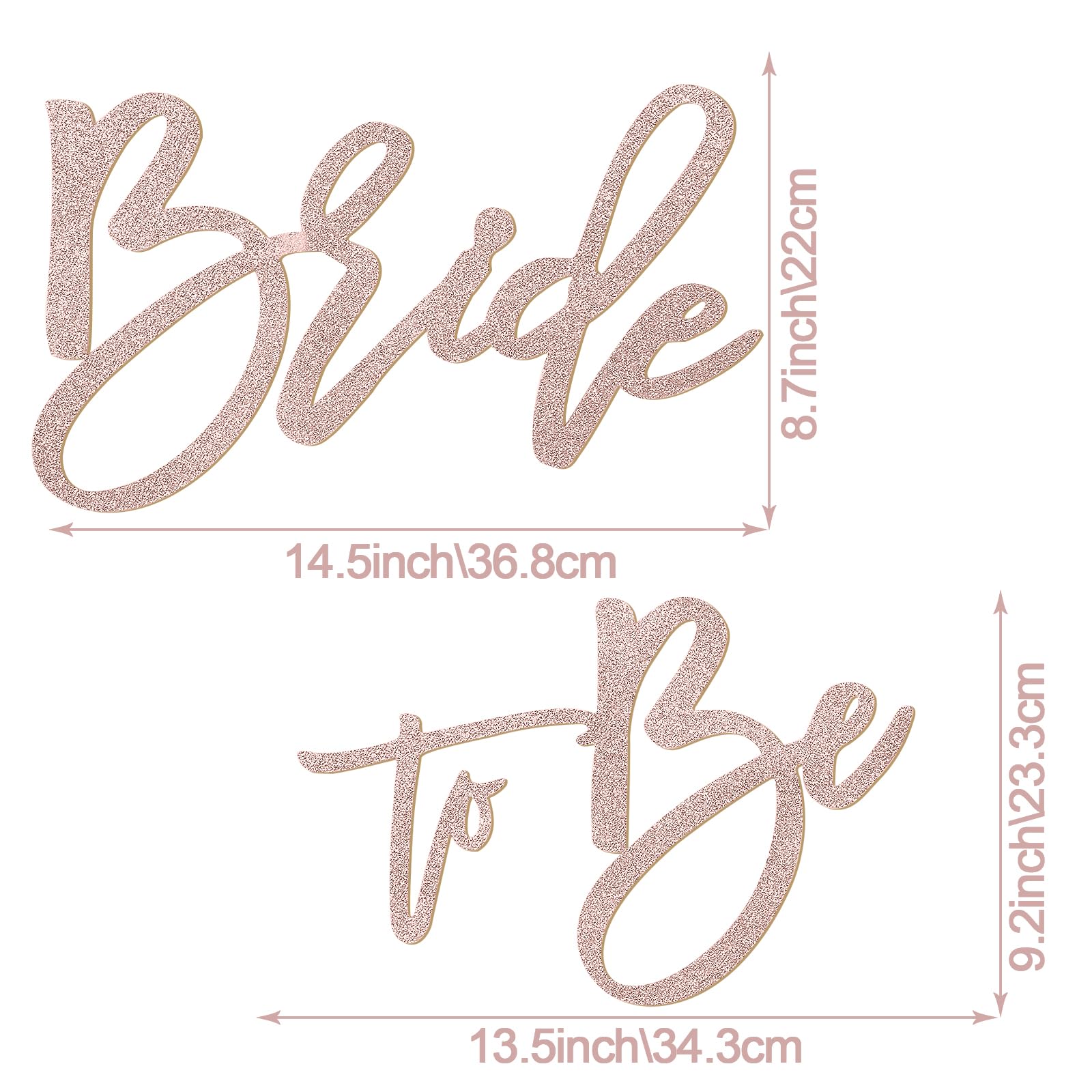 MASTRON Bride to Be Sign - Glitter Felt Letters Bridal Shower Sign for Backdrop Bride to Be Letters for Balloon Arch Photo Props
