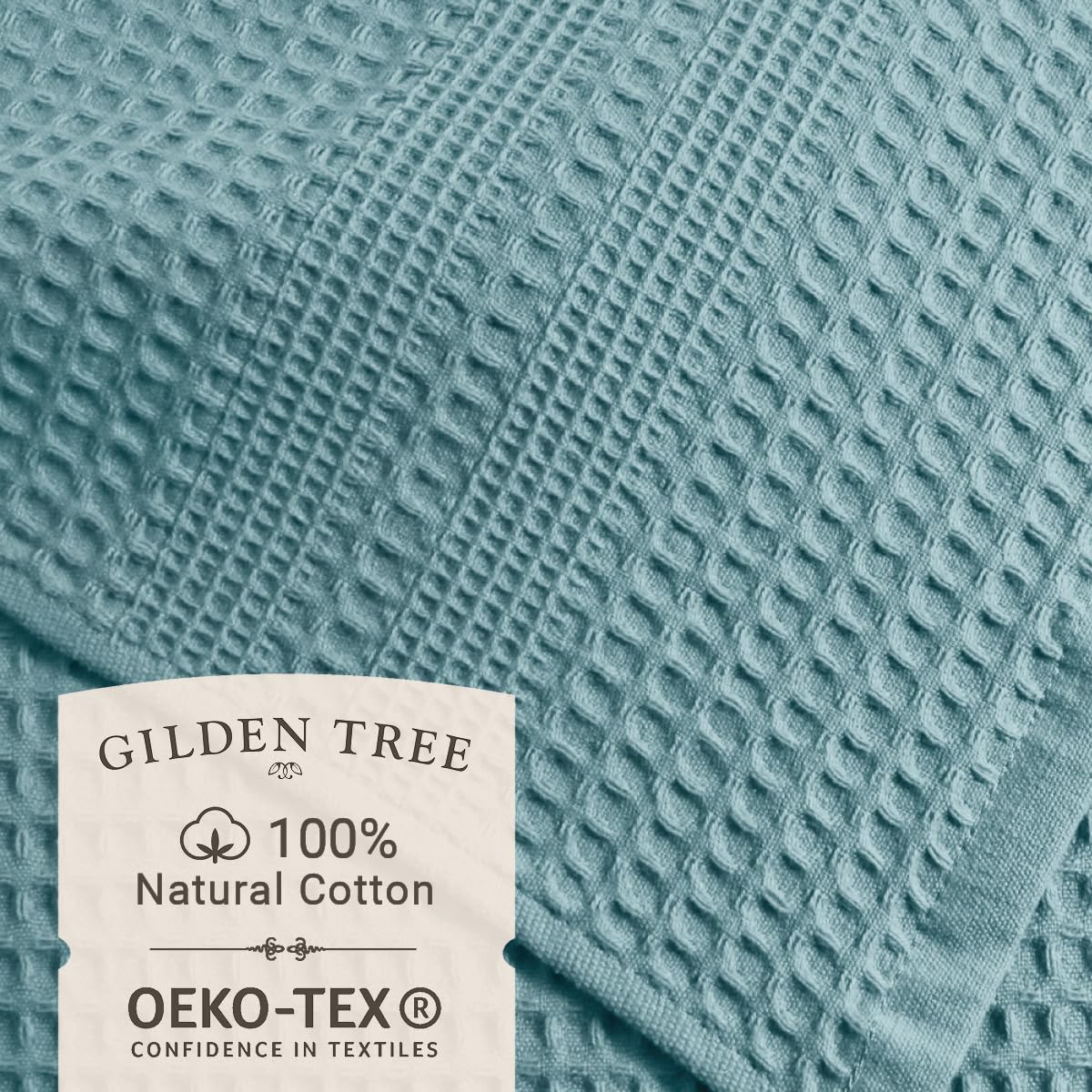 GILDEN TREE Waffle Towels Quick Dry Lint Free Thin  2 Pack Bath Sheets 40x80 Oversized Extra Large for Adults  Classic Style (Seafoam)