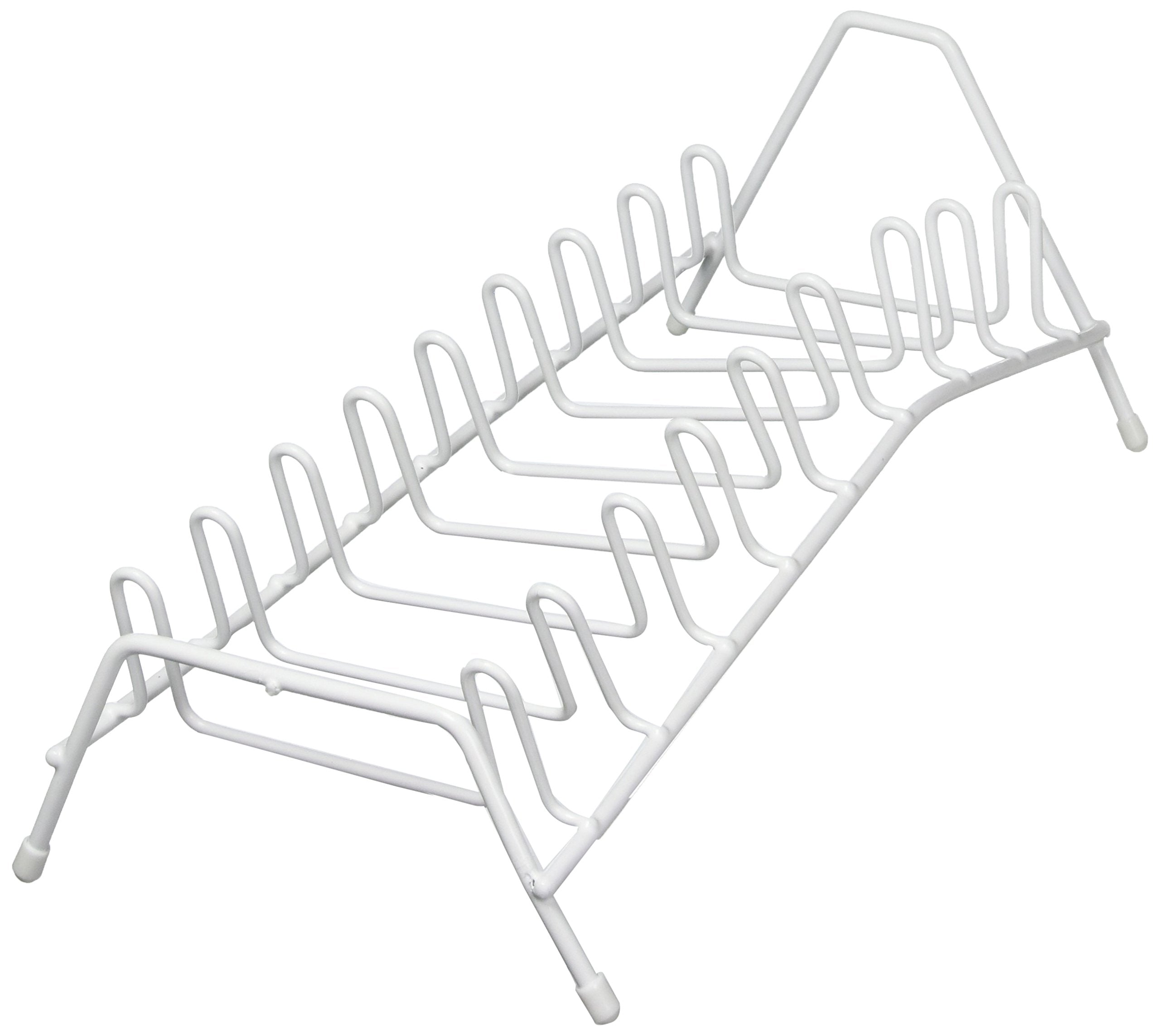 Homebasix Ji-39W-3L Lid Storage Rack 4-3/4'' X 13'' X 5-3/4'', White