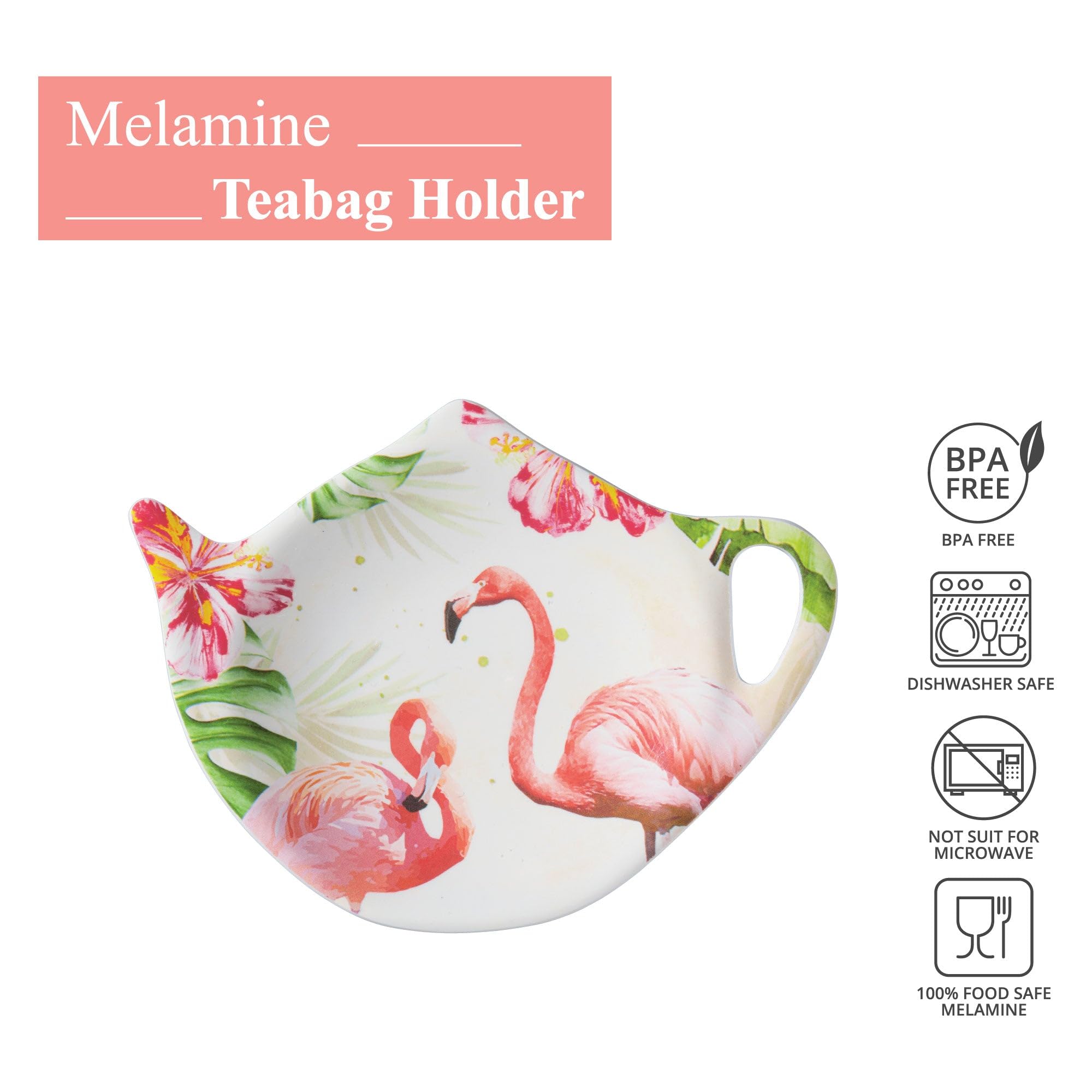 Supreme Housewares Tea Bag Holder Set Of 4, Teapot Shaped Tea Bag Coasters Spoon Rests Saucer Seasoning Dish Set Teabag Holder (