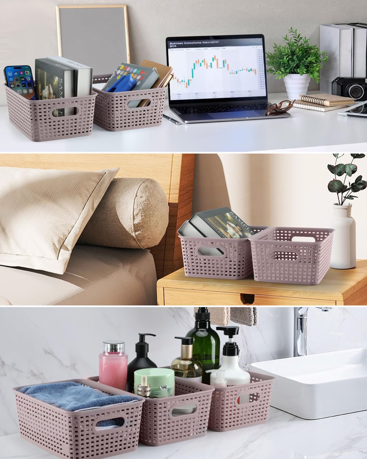 Storage Bins Plastic Storage Baskets Sturdy Small Pantry Organizer Bins Organization And Storage Shelves Baskets For Organizatio