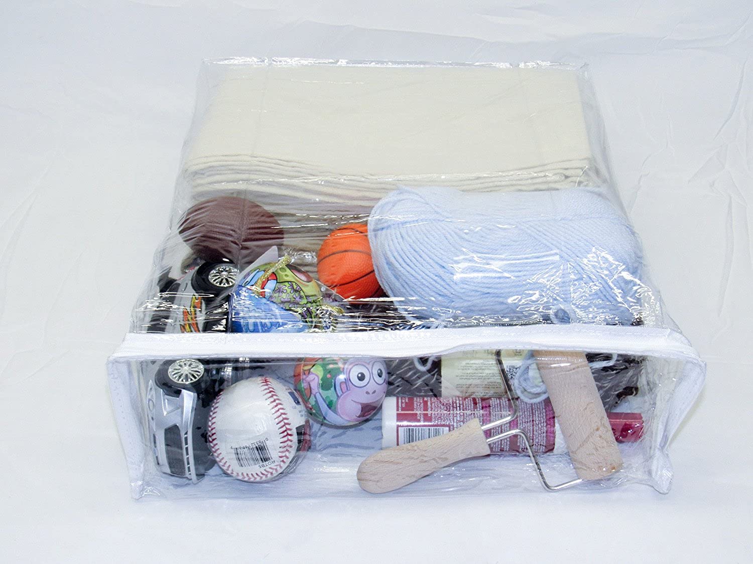 2-Pack Heavy Duty Vinyl Zippered Closet Storage Bags (Clear) For Sweaters, Blankets, Comforters, Bedding Sets And Much More! (15