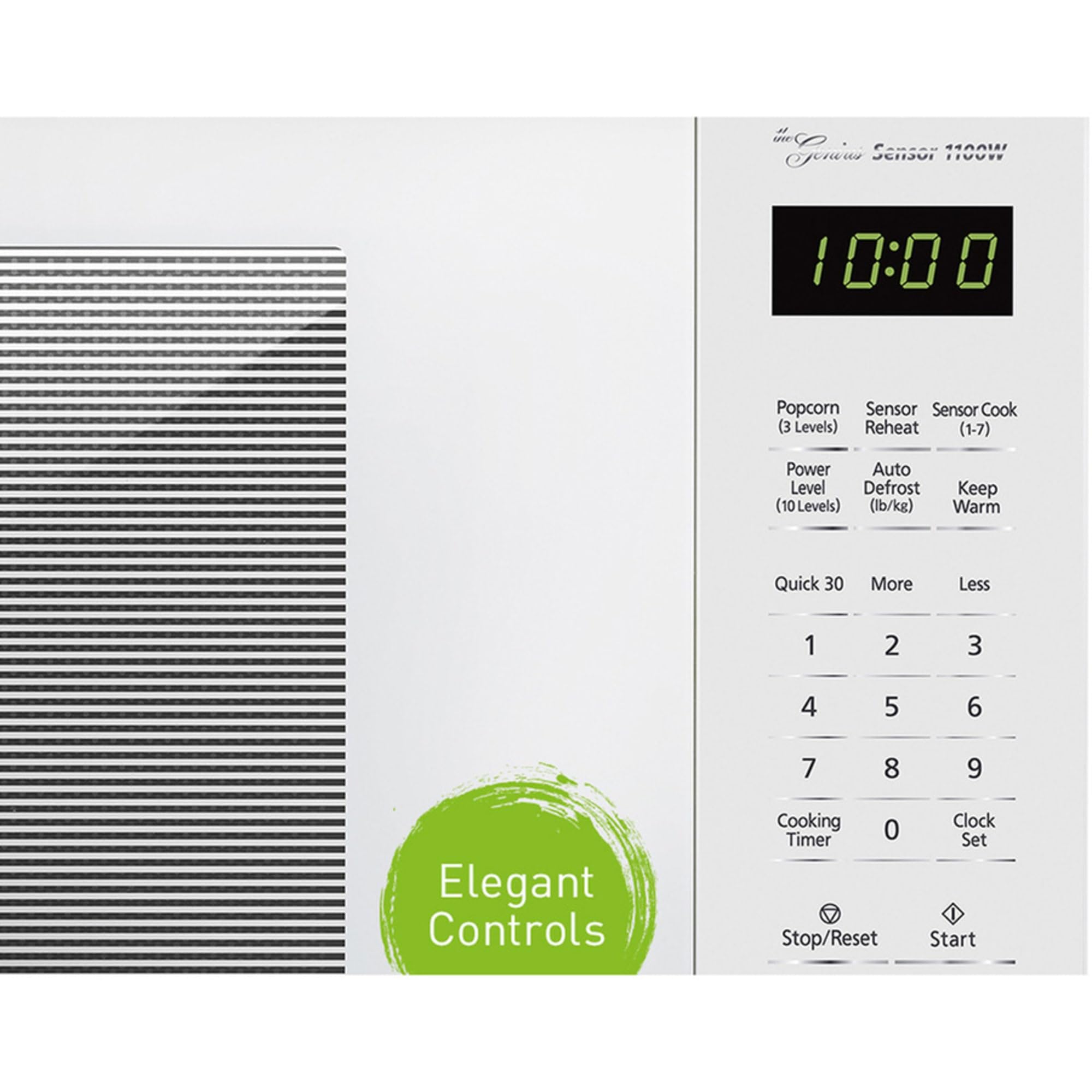 Panasonic NN-SU656W 1.3 cu. ft. Countertop Microwave Oven, White, Aluminum, Genius Sensor, Quick 30sec, Child Safety Lock, 1100 Watts