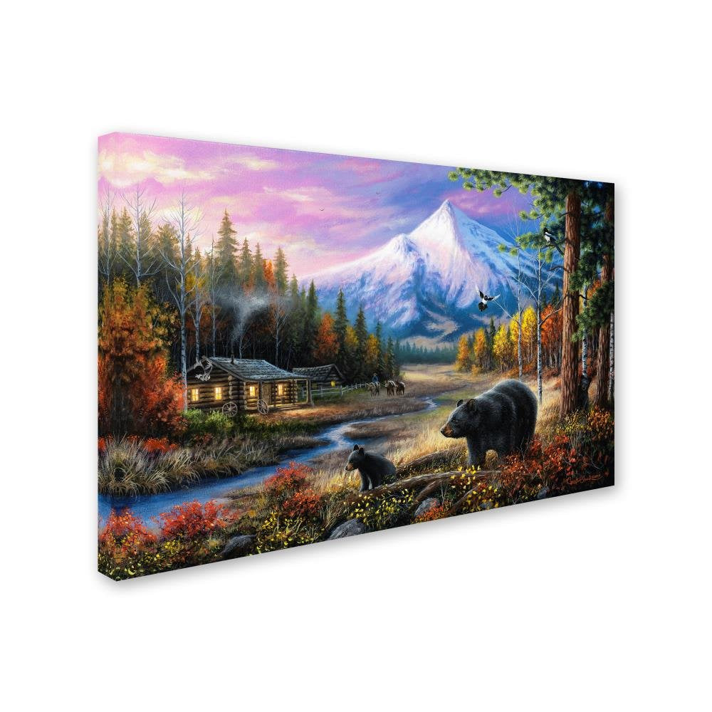 Routine Visitors by Chuck Black  22x32-Inch Canvas Wall Art