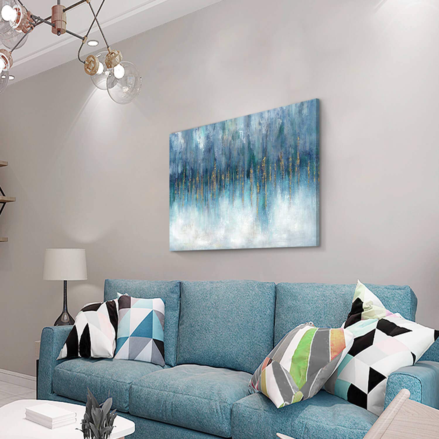 Abstract Picture Wall Art Canvas: Modern Artwork Texture Painting On Canvas For Bedroom (36'' X 24'' X 1 Panel)