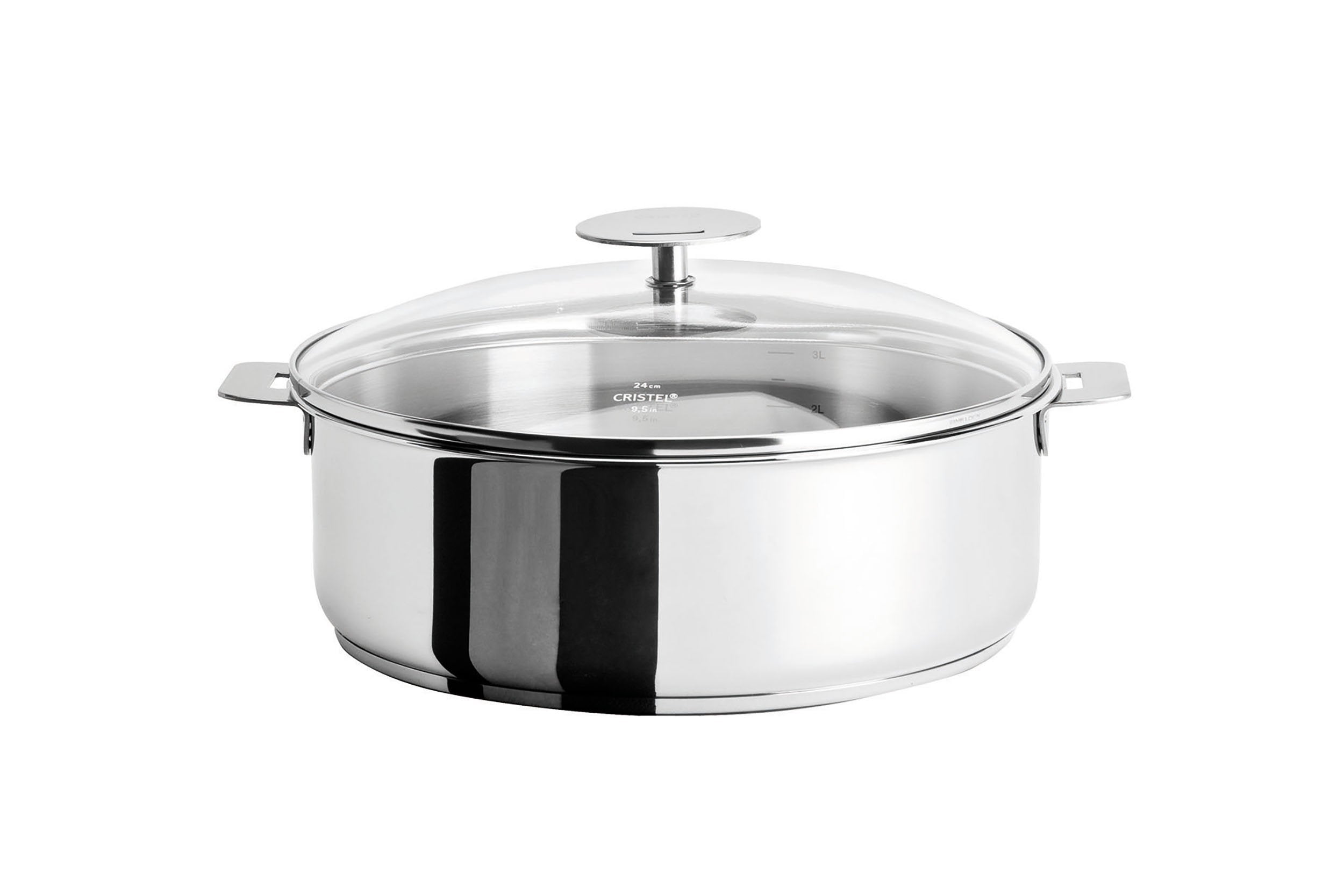 Cristel Casteline Saute Pan, 5 quart, Silver