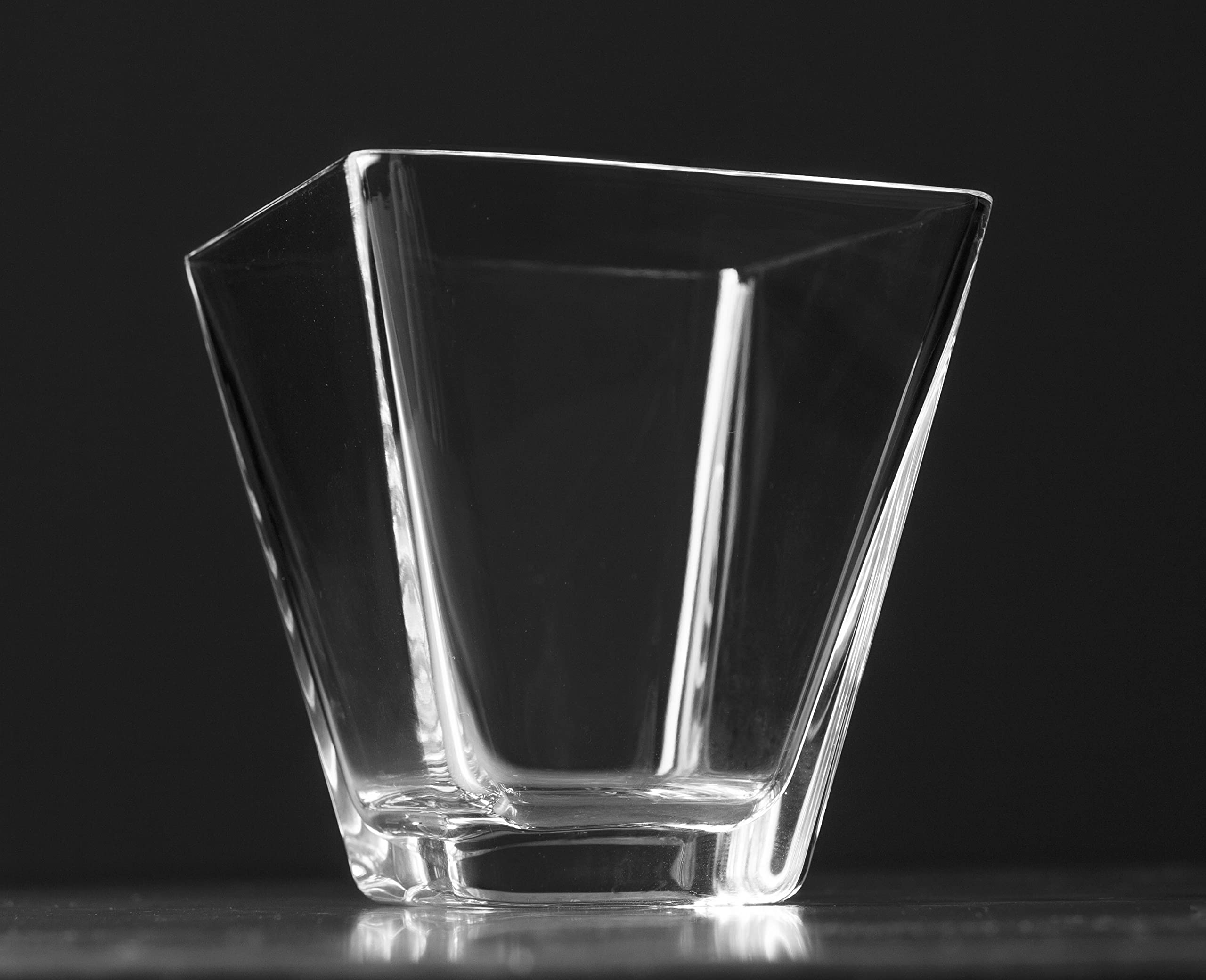 Barski Glass -Set Of 6 - Square - Dessert - Bowl Set - 3.5 Oz. - Classic Clear - For Fruit - Sorbet - Ice Cream - Candy - Chocol