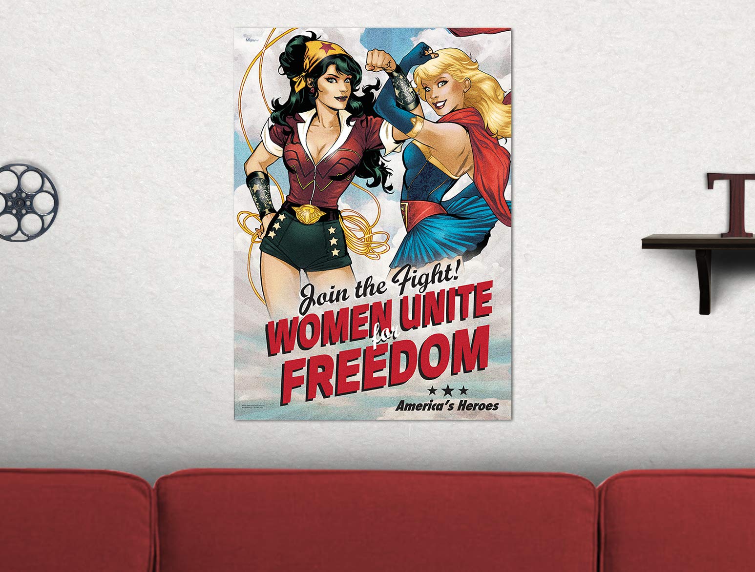 Mightyprint Dc Comics - Bombshell America'S Heroes - Justice League - Durable 17    X 24 Wall Art - Not Made Of Paper - Official