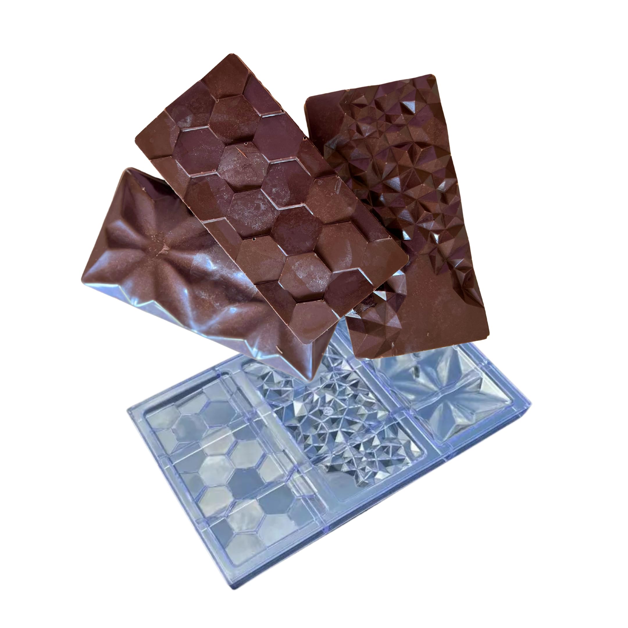Chocolate Bar Making Mold | Bpa Free | Hard Mold For Making Your Own Chocolate Candy Bars At Home Or Commercial | Multi Design |