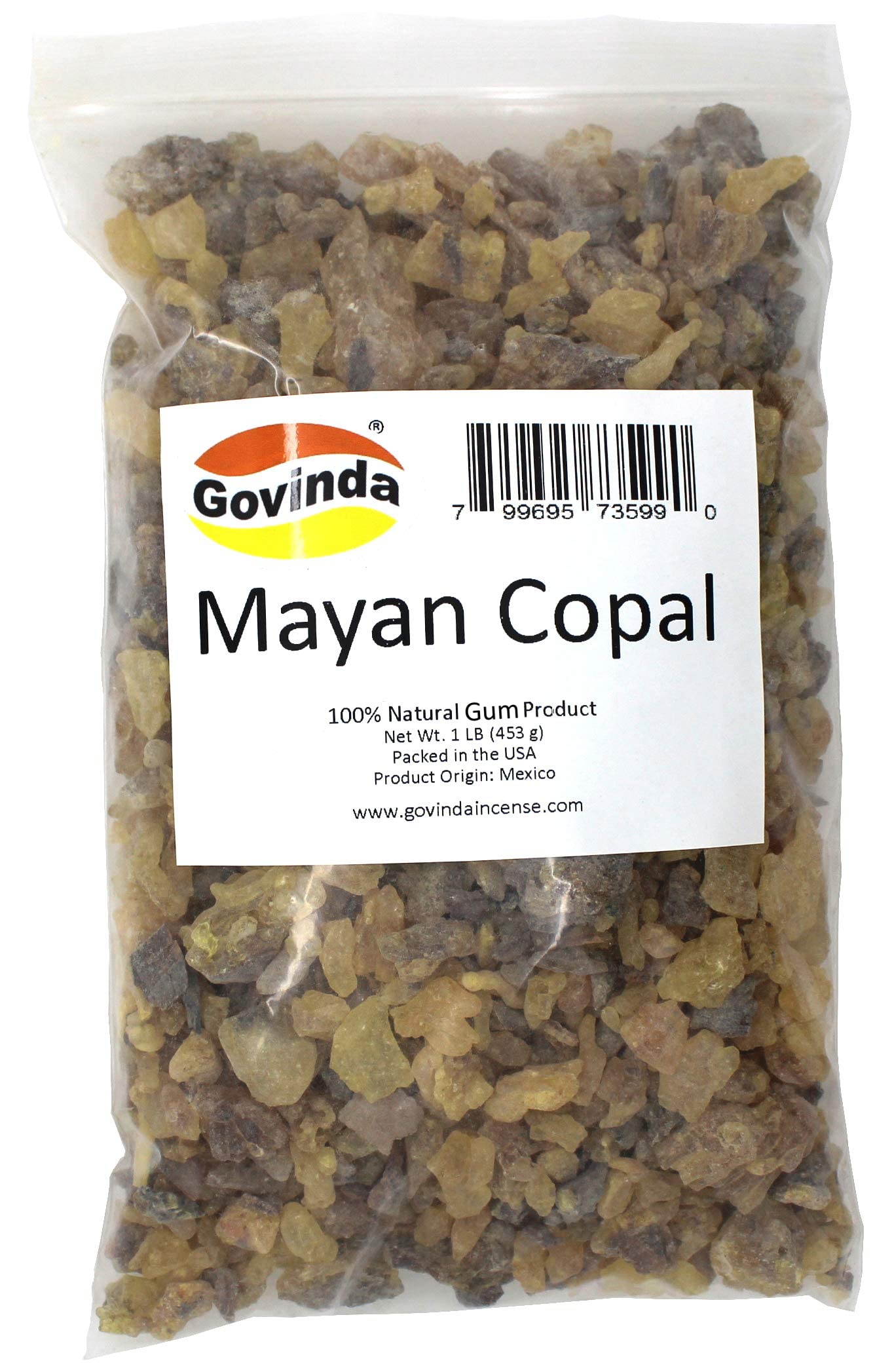 Govinda - Copal (Gold) Incense Gum Tree Sap1 lb