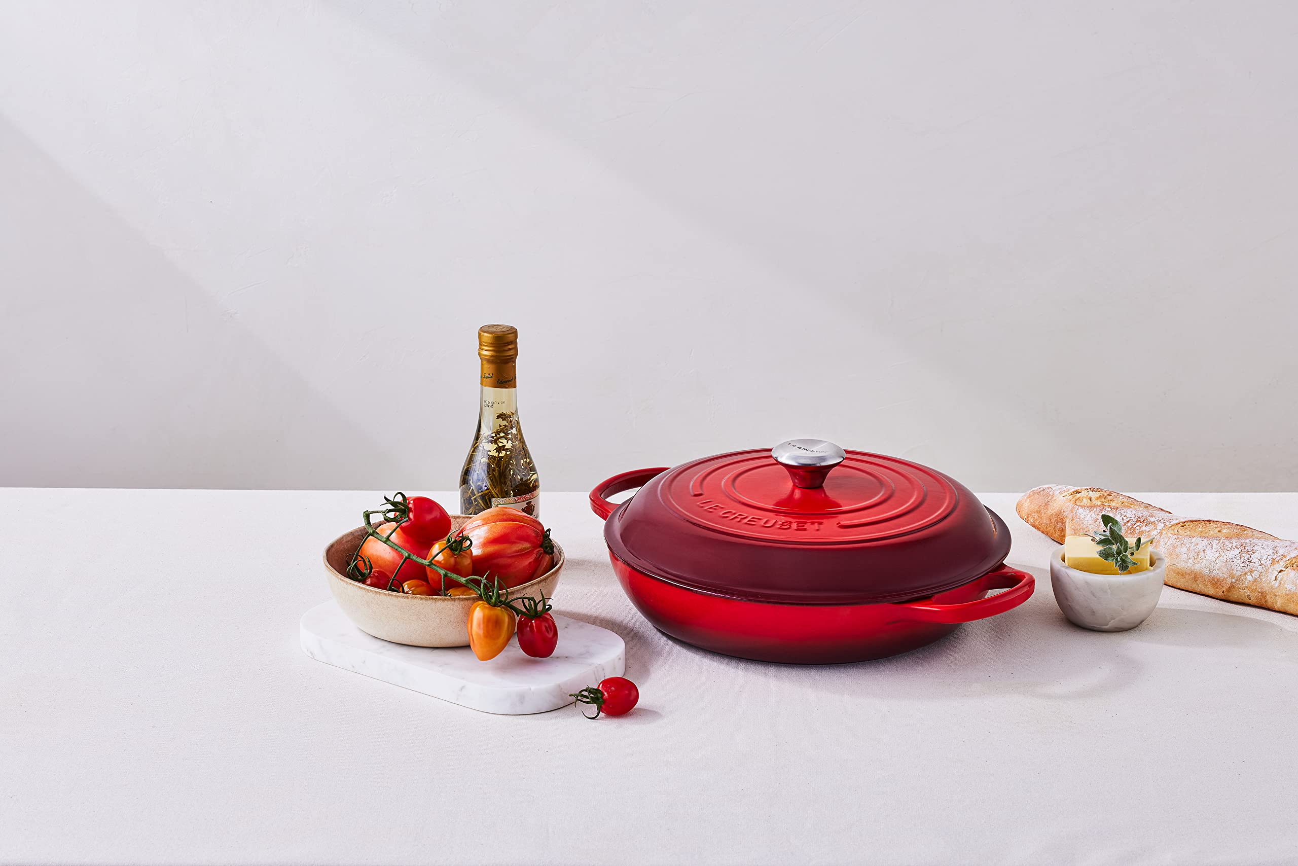 Le Creuset Enameled Cast Iron Signature Braiser, 5 Qt., Shallot