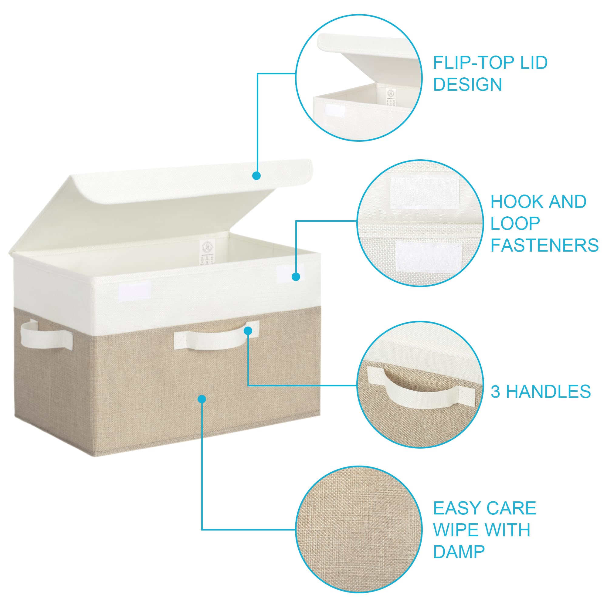 Granny Says Storage Bins With Lids, Decorative Storage Boxes, Clothes Stoarge Bins, Storage Baskets For Shelves, Closet Storage