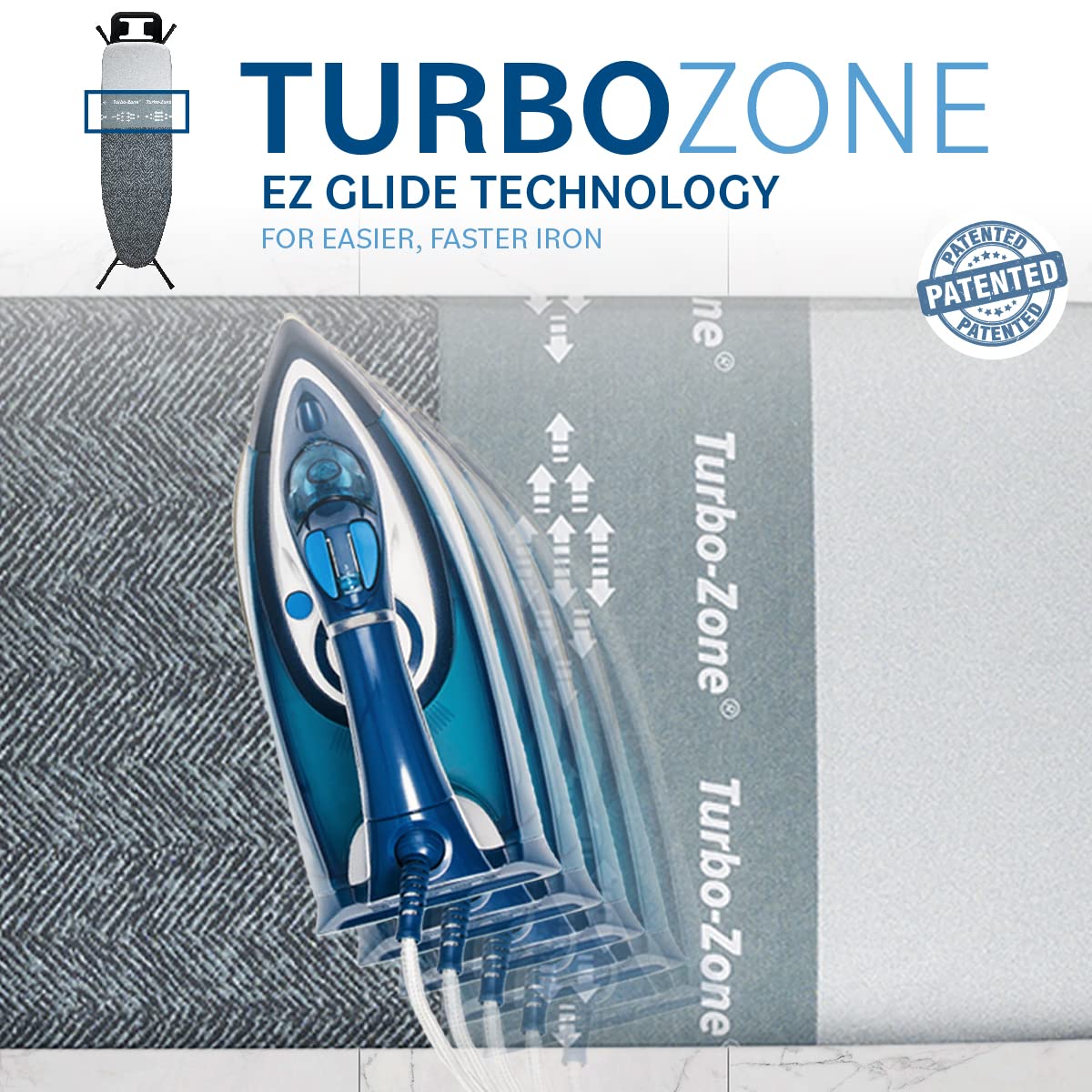 Bartnelli Ironing Board Made in Europe | Iron Board with 4 Layered Cover & Pad, Height Adjustable up to 36 Features A Safety Iro