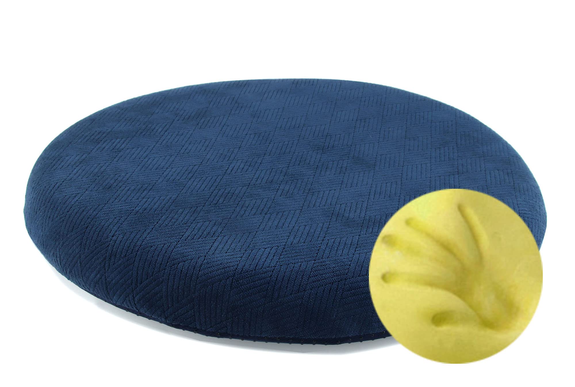 Sigmat Memory Foam Seat Cushion Anti-Slip Soft Round Stool Cushion Chair Pad 15 Inch Navy