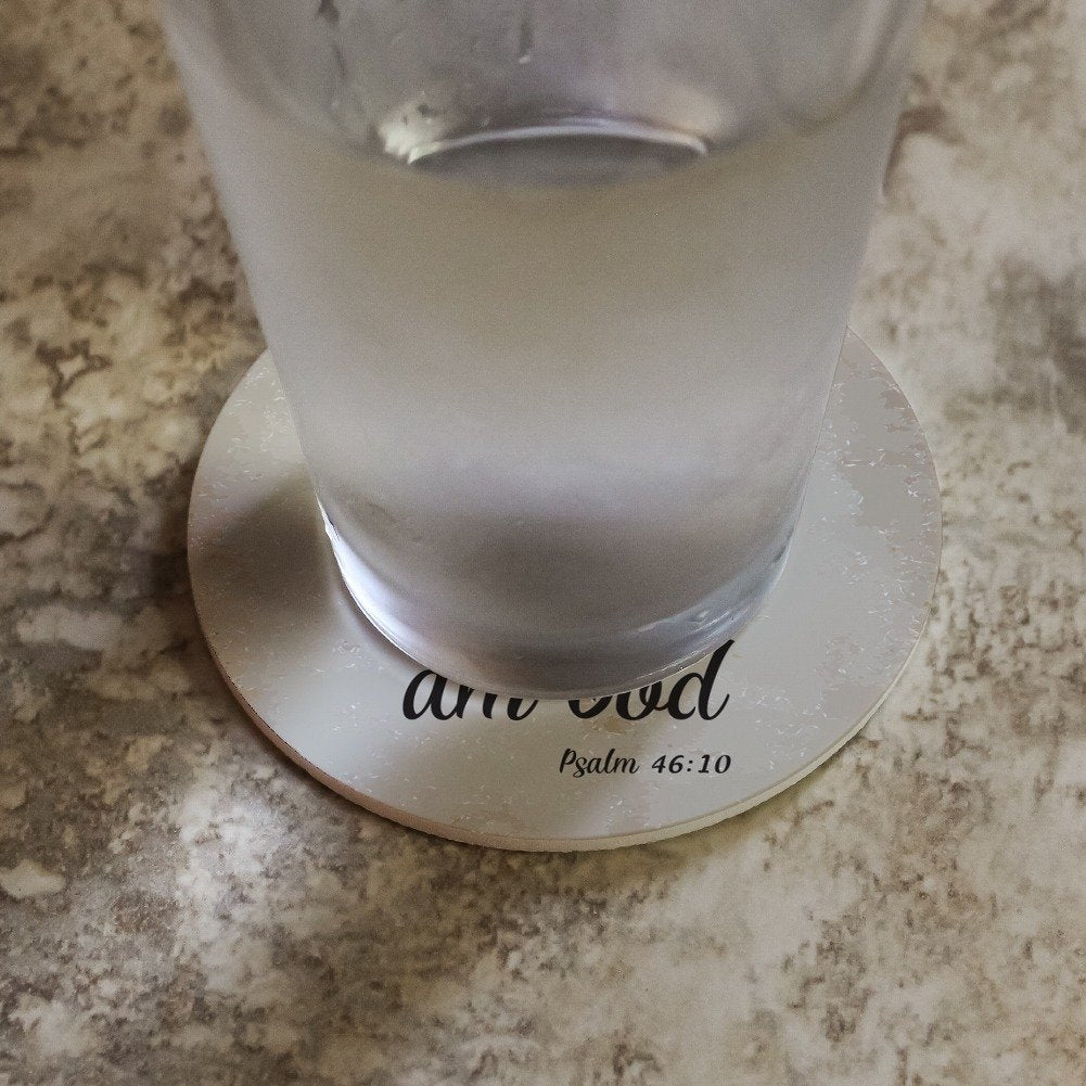 Be Still And Know That I Am God Psalm Inspirational Christian Novelty Coaster Set