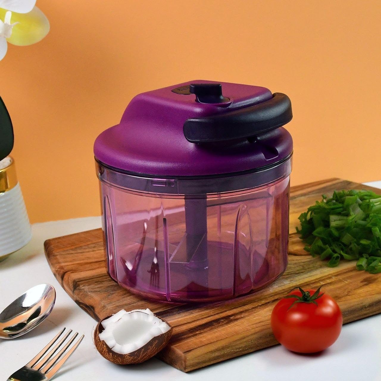 Taglich Vegetable Chopper  Manual Dori Pull Chopper, Vegetable & Dry Fruit Chopper With Ultra Sharp Blades, Handy Fruit, Coconu