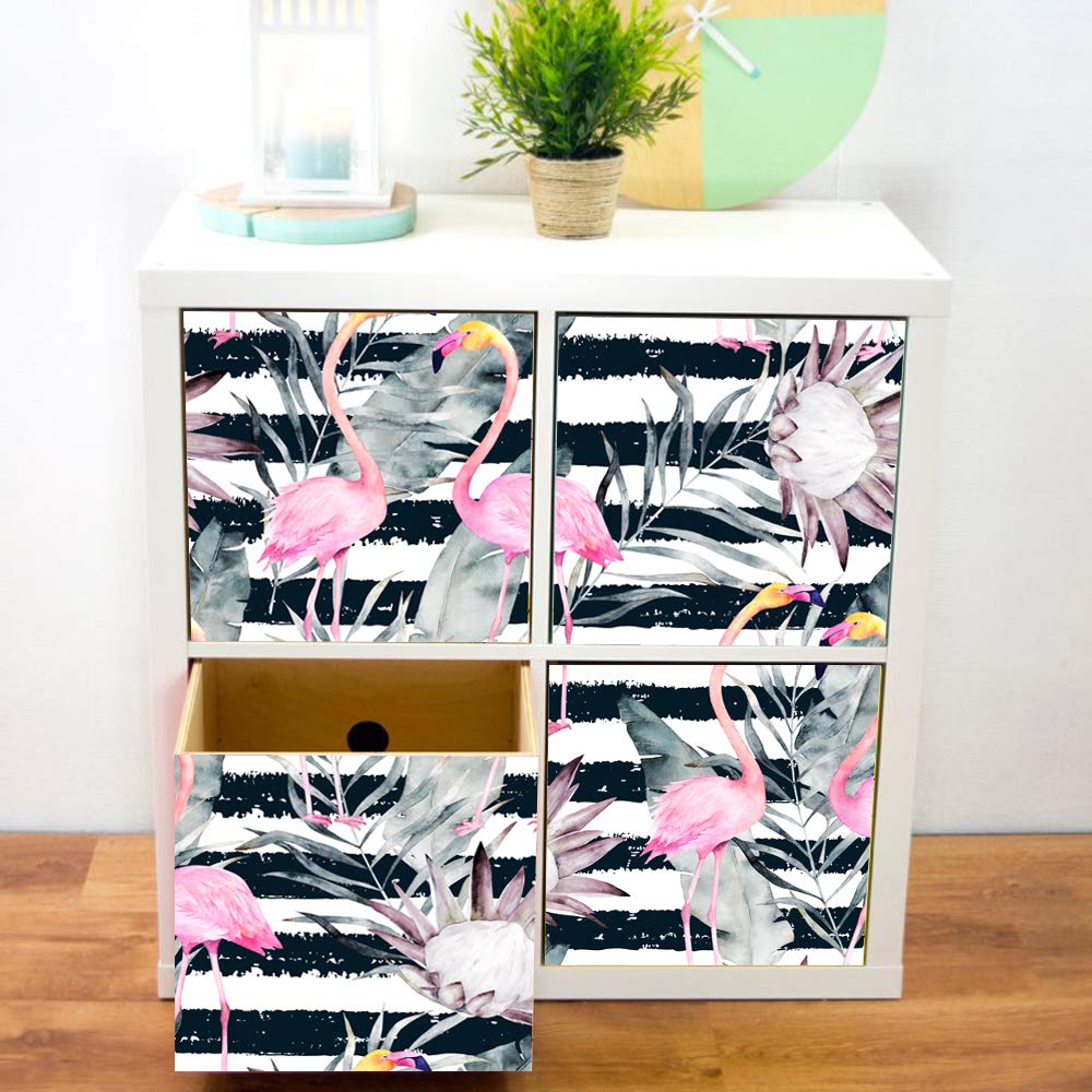 Self-Adhesive Dresser Sticker, Peel And Stick Furniture Skin, Removable Shelf Unit Decals Sticker (008, Expedit/Kallax)