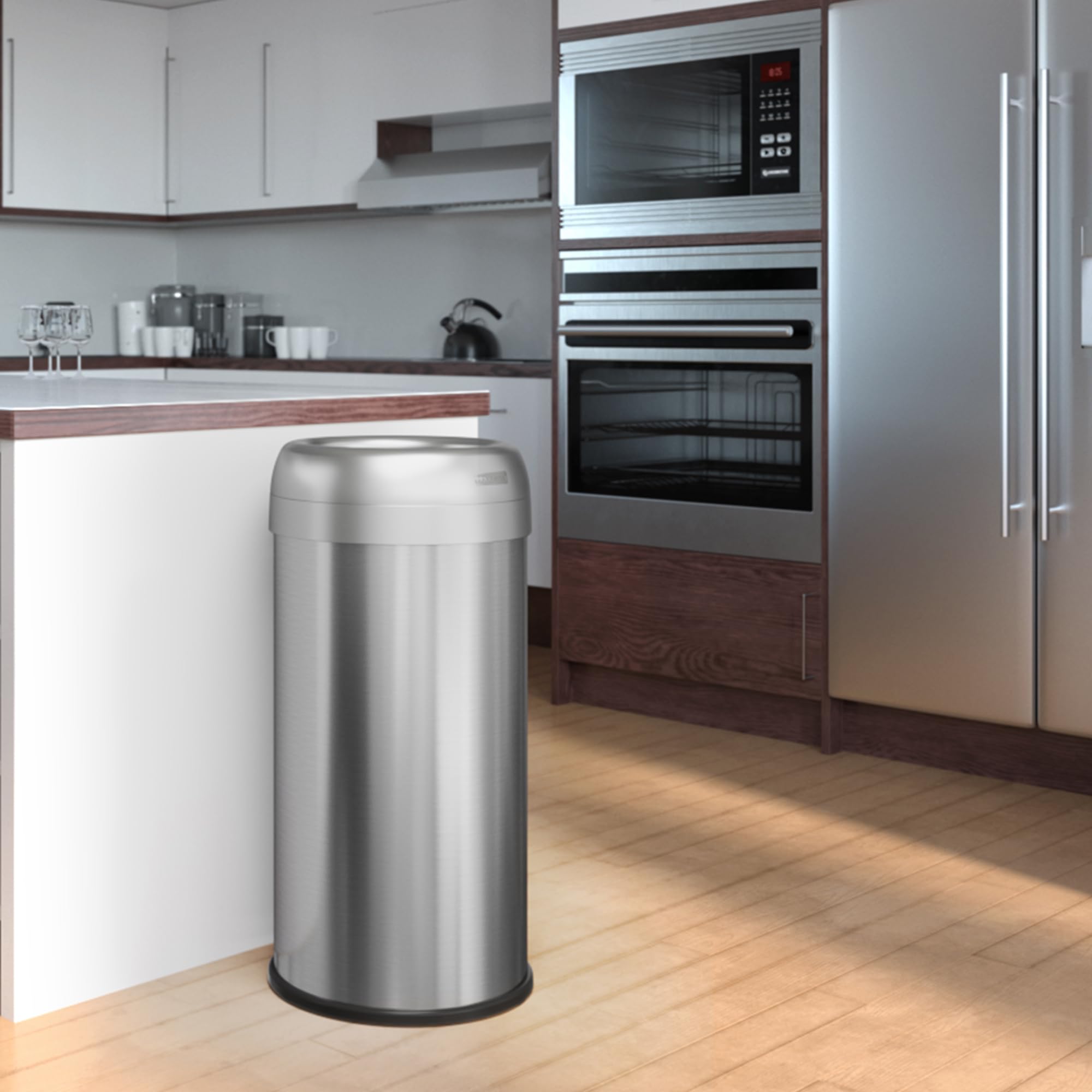 Itouchless Dual-Deodorizer Trash Can And Recycle Bin, Stainless Steel Commercial Grade Large 10 Inch, Home, Restaurant, Restroom