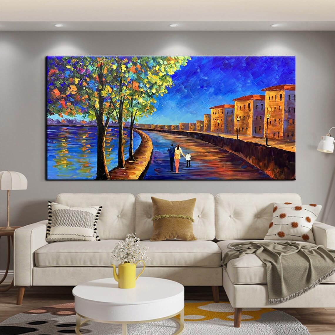 Yasheng Art -Landscape Oil Painting On Canvas Textured Tree Abstract Contemporary Art Wall Paintings Handmade Painting Home Offi
