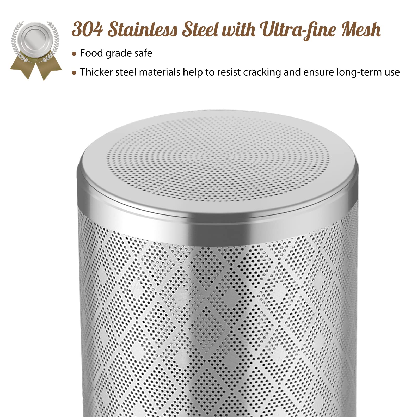 Tea Infusers for Loose Tea (1 Pack)  18/8 Stainless Steel Tea Strainer  Extra Fine Mesh Tea Diffuser for Brewing Tea  Spices & Seasoning
