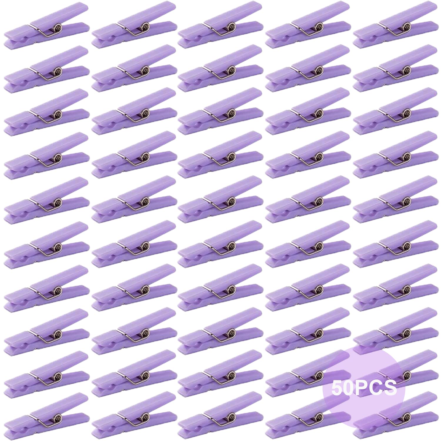 50 Pcs Small Transparent Plastic Tool Paper Clips Clothespins Clip Clothing Line Clip Photo Clips 1.4 X 0.25 Inch Mini Clothespi