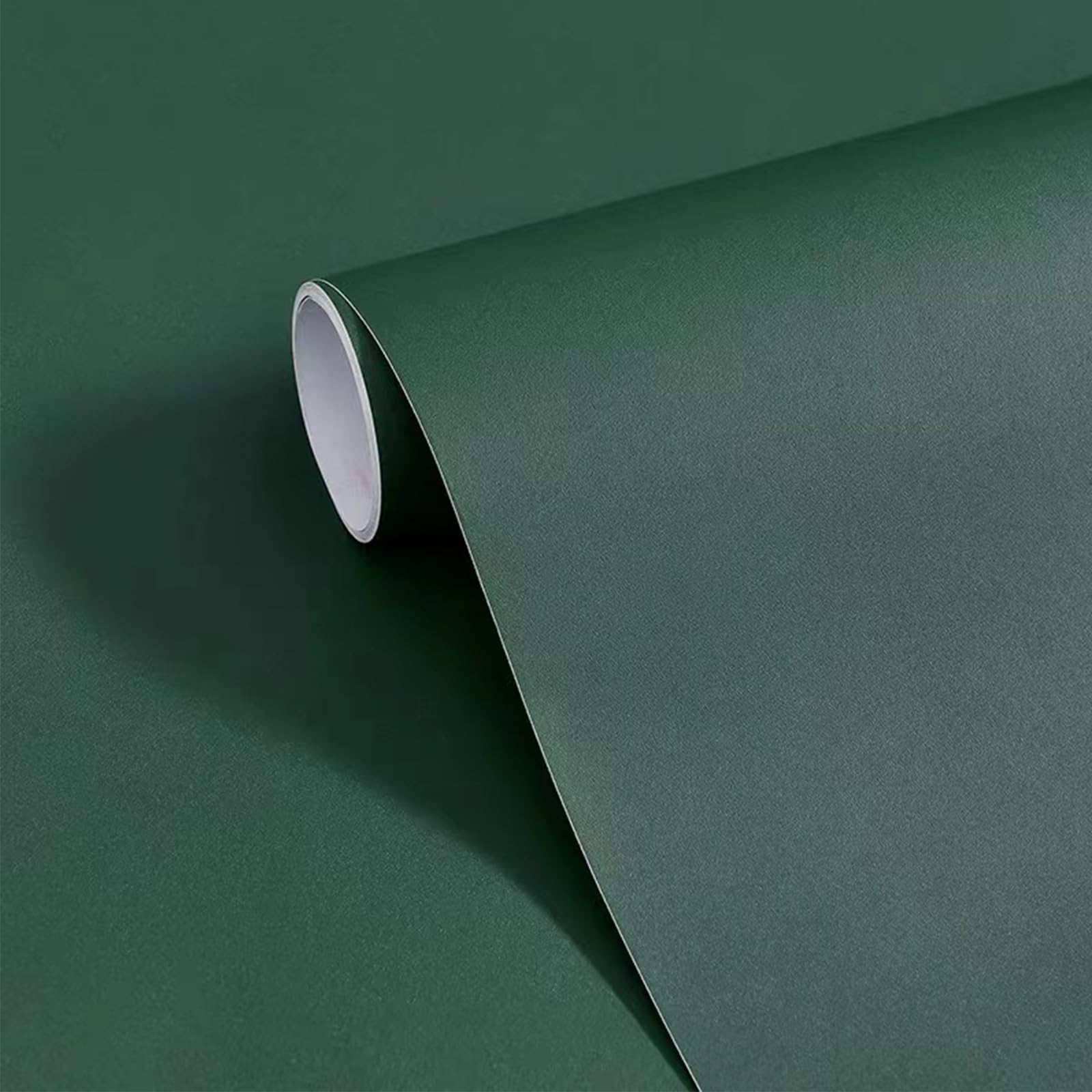 Yancorp Matte Green Contact Paper Peel And Stick Wallpaper Removable Solid Green For Cabinest Self-Adhesive Drawer Stick And Pee