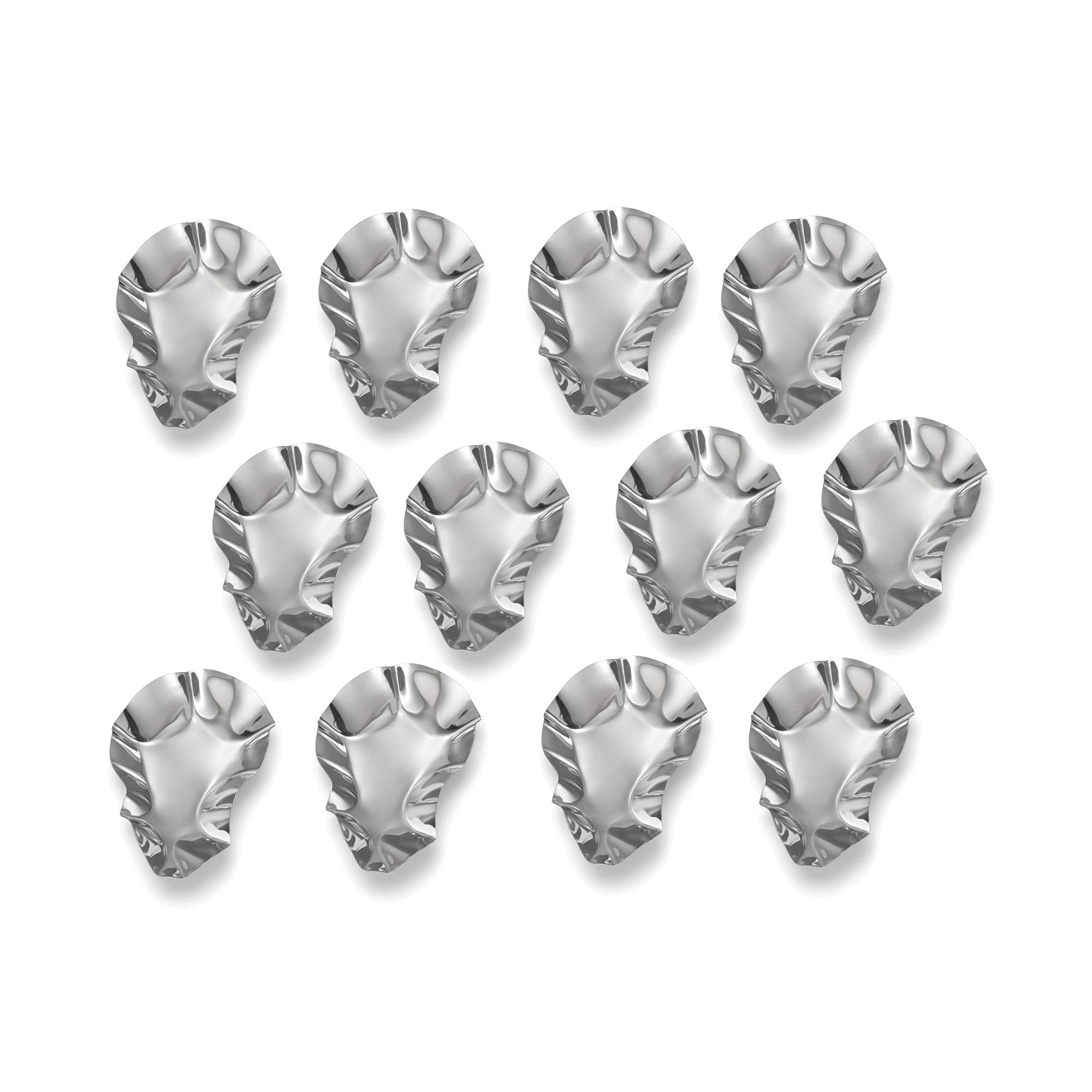 Outset 76471 Stainless Steel Grillable Oyster Shells  Set of 12  SIlver