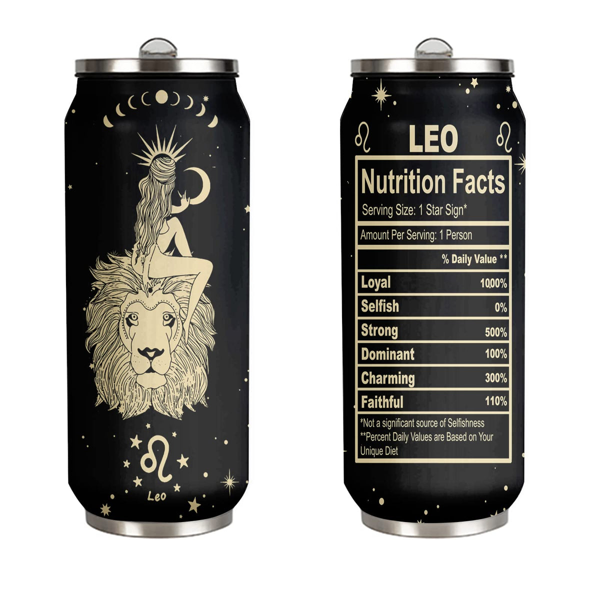 Tatamonkey Leo Constellation Tumbler Zodiac Mens Womens Stainless Steel Tumblers Astrology Fans Birthday Gifts Coffee Sublimatio