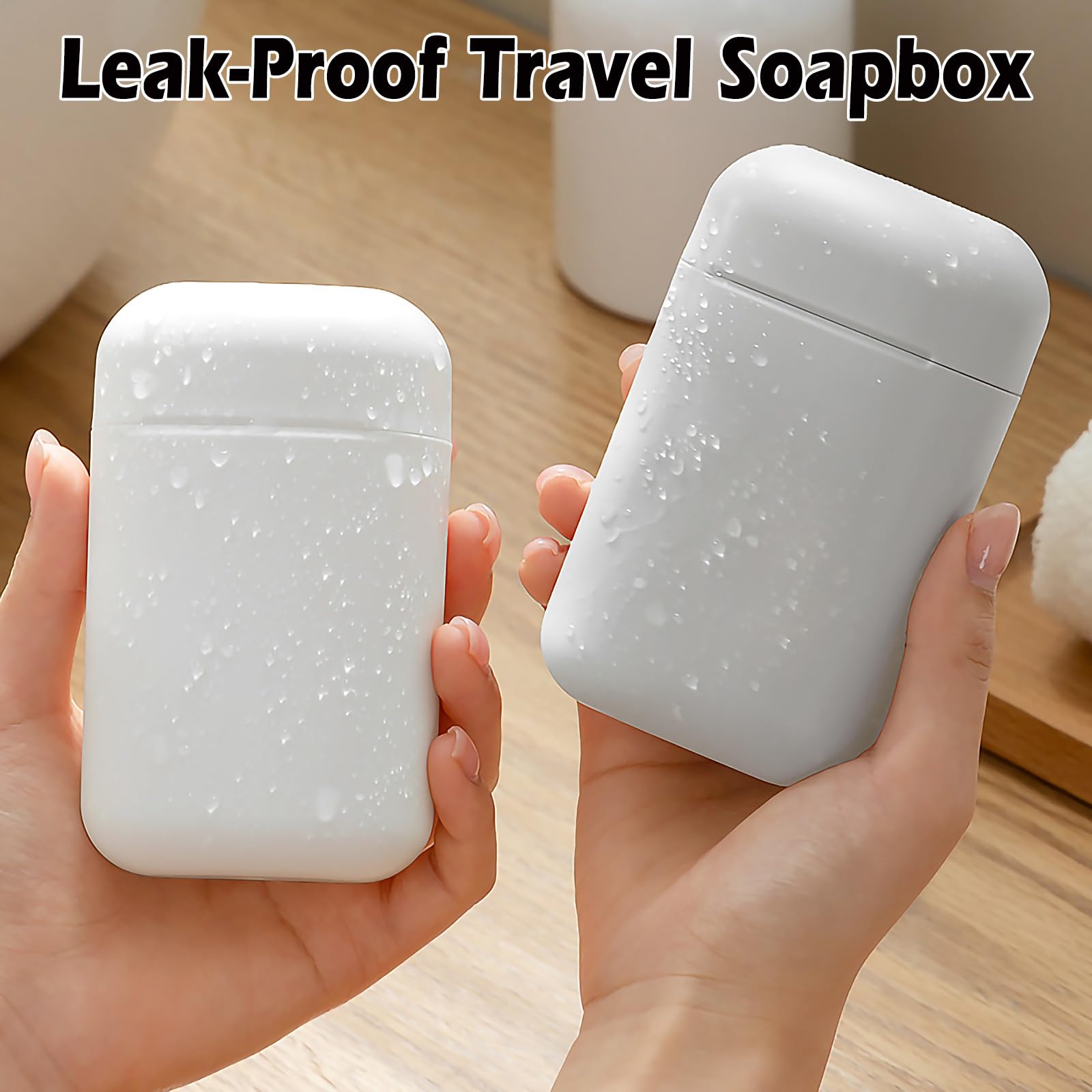 Aidimming Leak Proof Travel Soap Case With Draining Layer, Portable Soap Container For One Regular Bar Soap Perfectly, Shatter-P