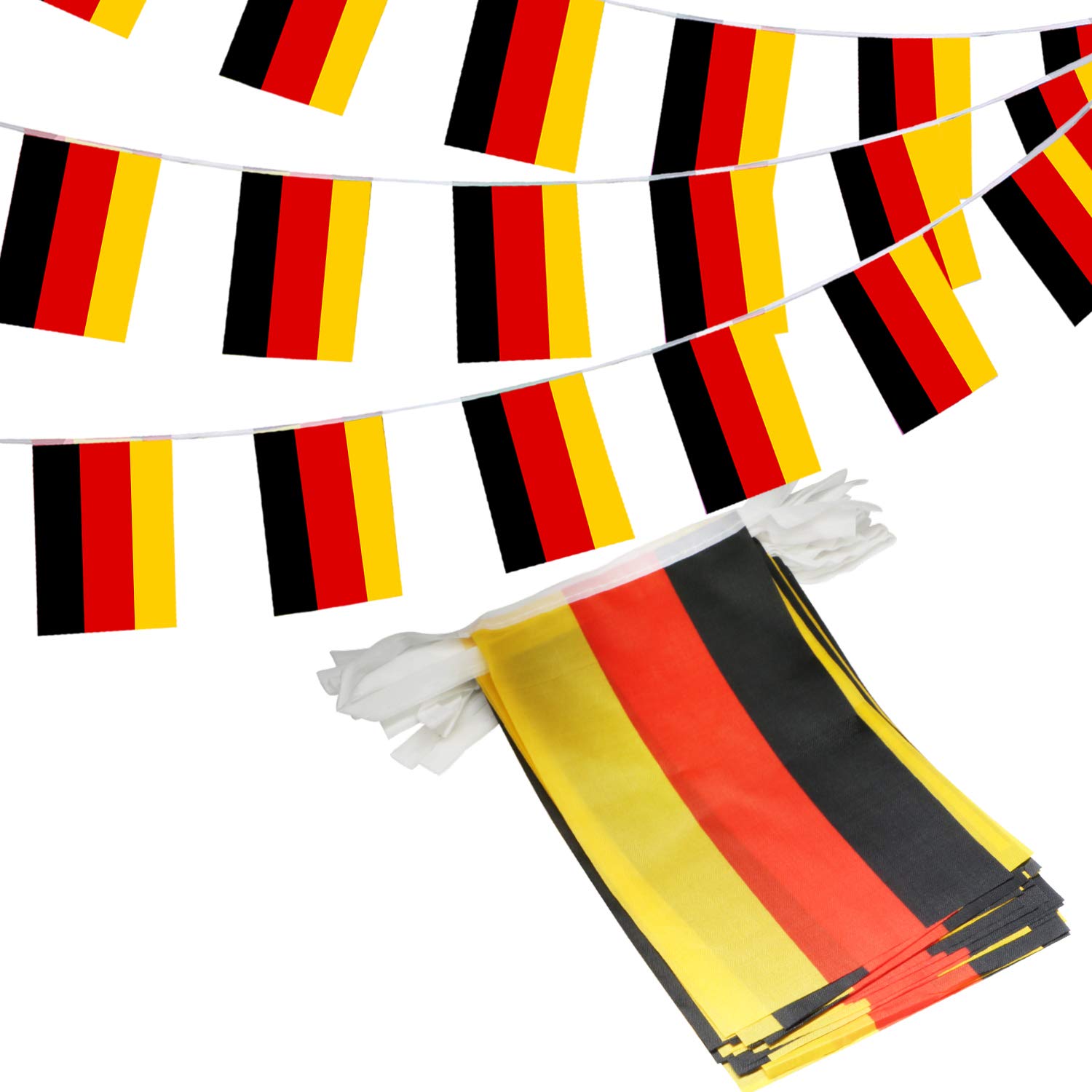 Anley Germany String Flag Pennant Banners, Patriotic Events 3Rd Of October German Unity Day Decoration Sports Bars - 33 Feet 38
