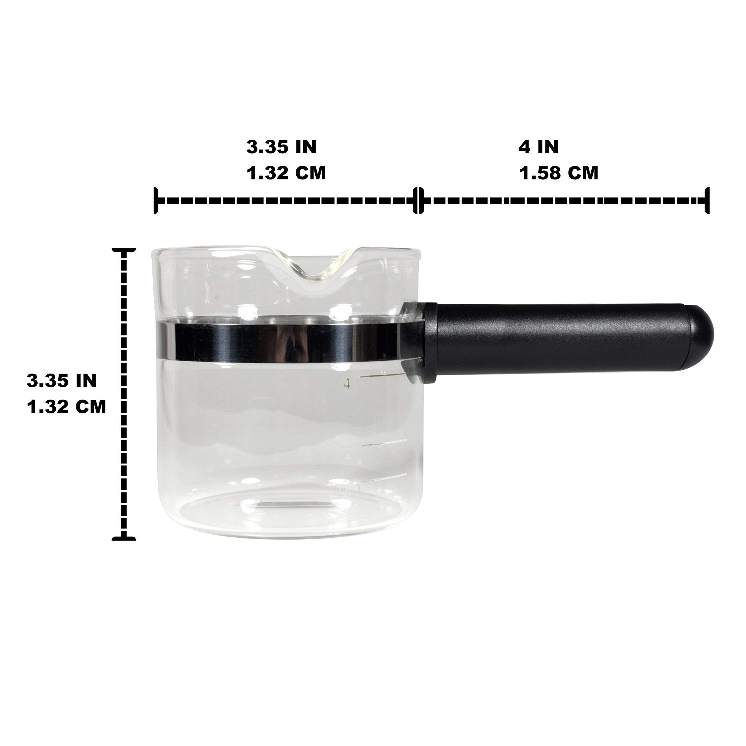 Univen Espresso Coffee Carafe Glass 4 Cup Universal fits Mr. Coffee  Krups  Salton  DeLonghi  etc.