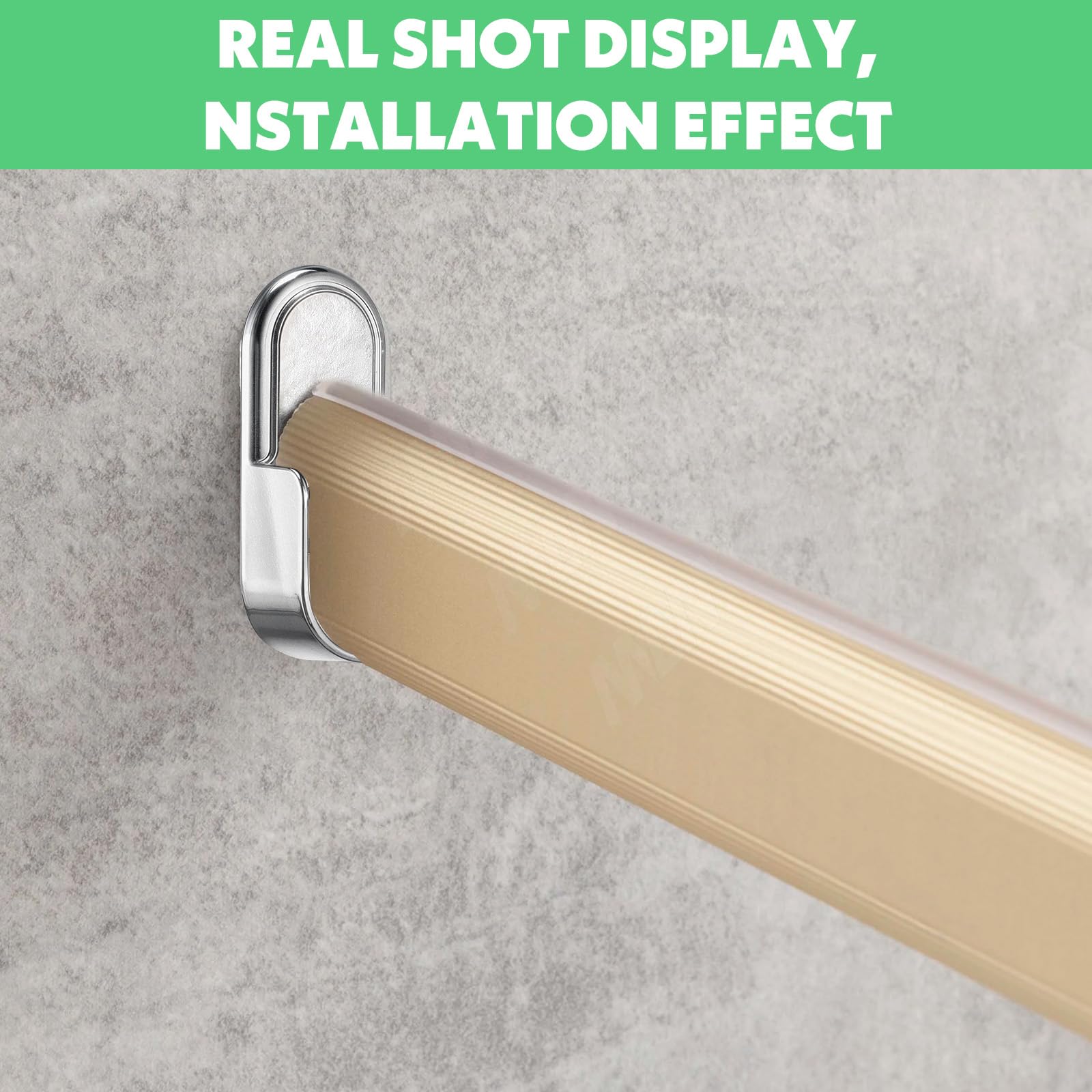 8 Pcs Oval Closet Rod End Supports, Metal Wardrobe Bracket Rod Holders With Rear Facing 6.5Mm Pins, Heavy-Duty Closet Pole Socke