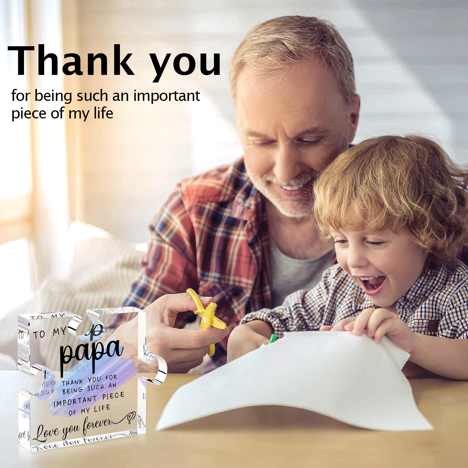 Papa Gifts from Grandkids - Papa Gifts from Grandchildren - Best Papa, Grandpa, Grandfather Gifts Card, Papa Fathers Day, Grandp
