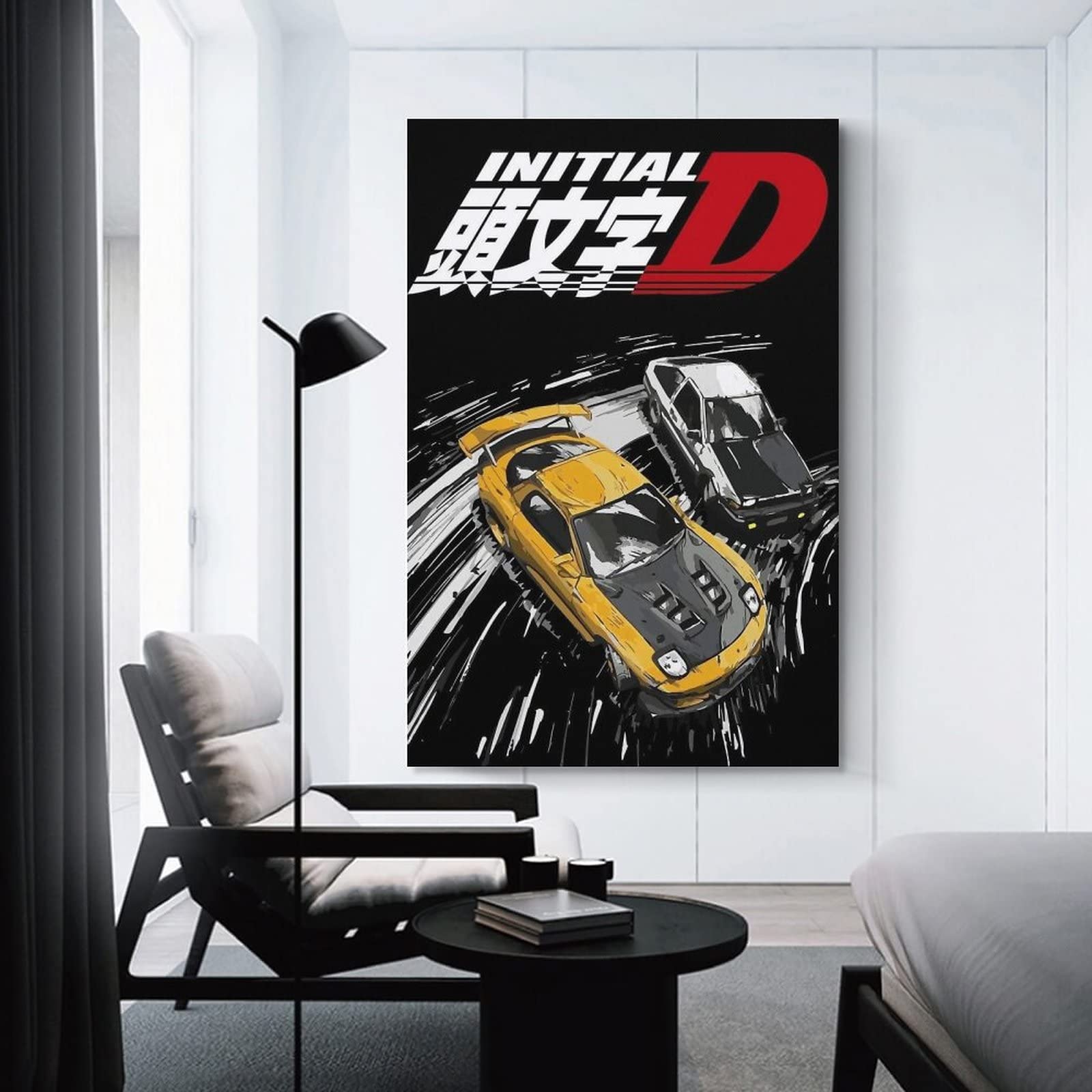 Sipman Initial D Canvas Print Home Decorations Posters For Room Aesthetic Wall Art Poster Unframe 12X18Inch(30X45Cm)