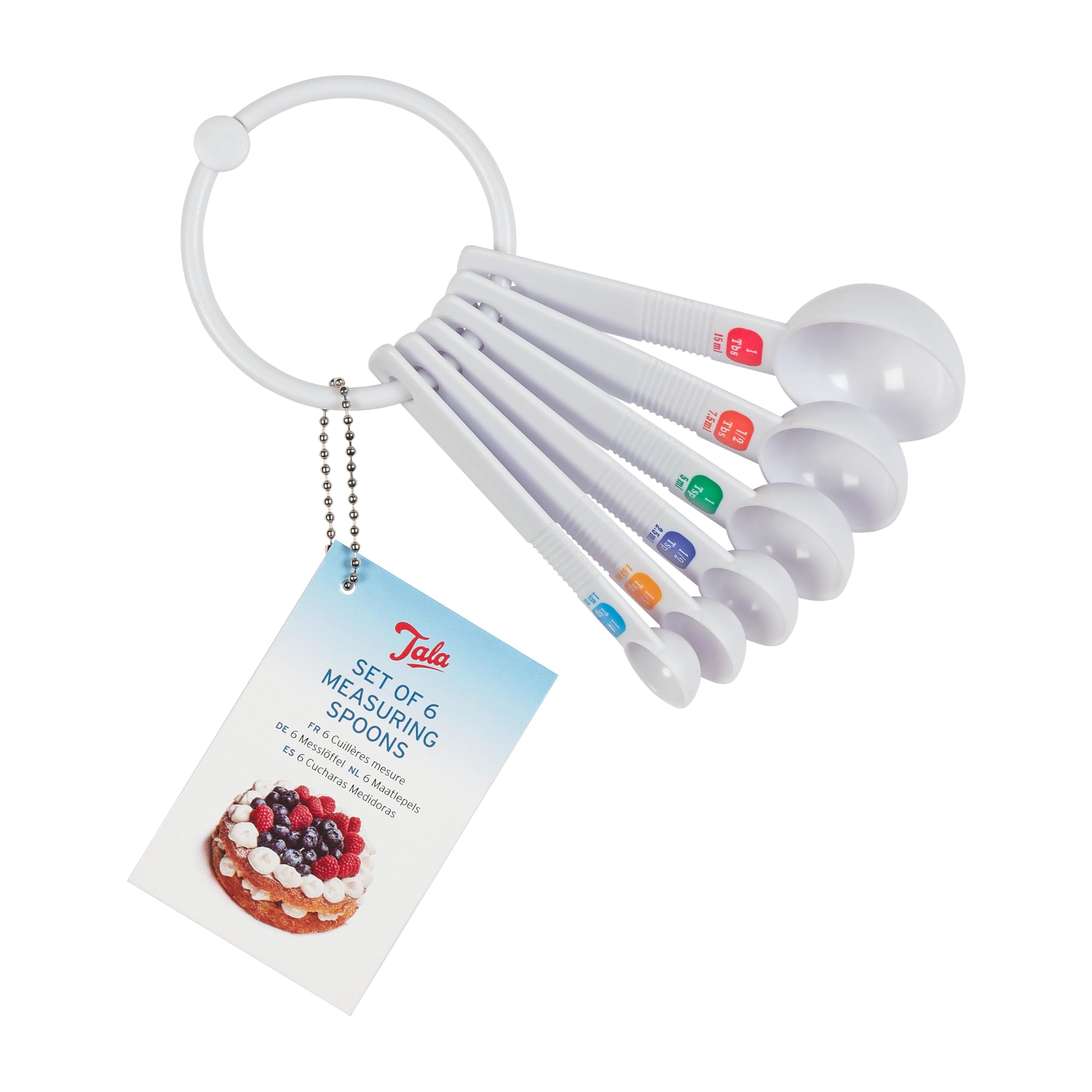 Tala Plastic Measuring Spoons, White