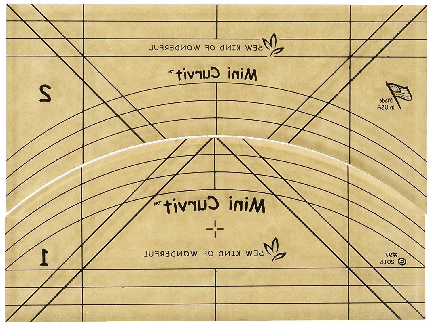 Sew Kind Of Wonderful Set Sewkindofwonderful Qcr Ruler Mini Curvit, Blue