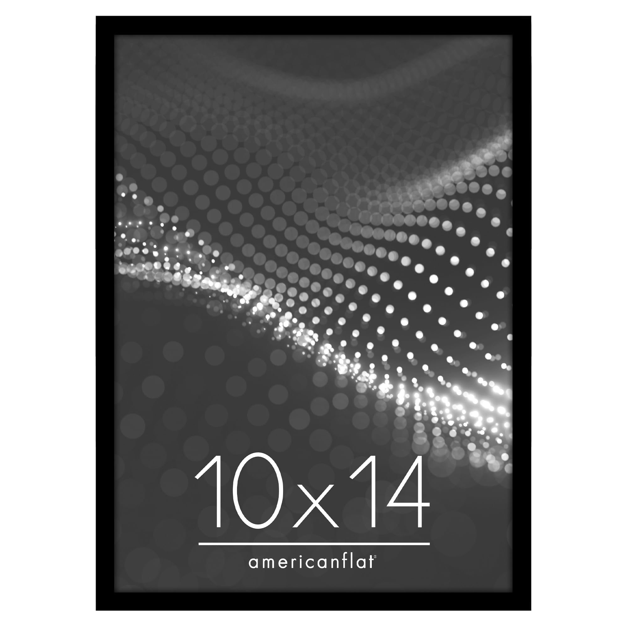 Americanflat 10x14 Picture Frame with Shatter-Resistant Glass - Streamline Collection - Thin Border Picture Frame for Wall Displ