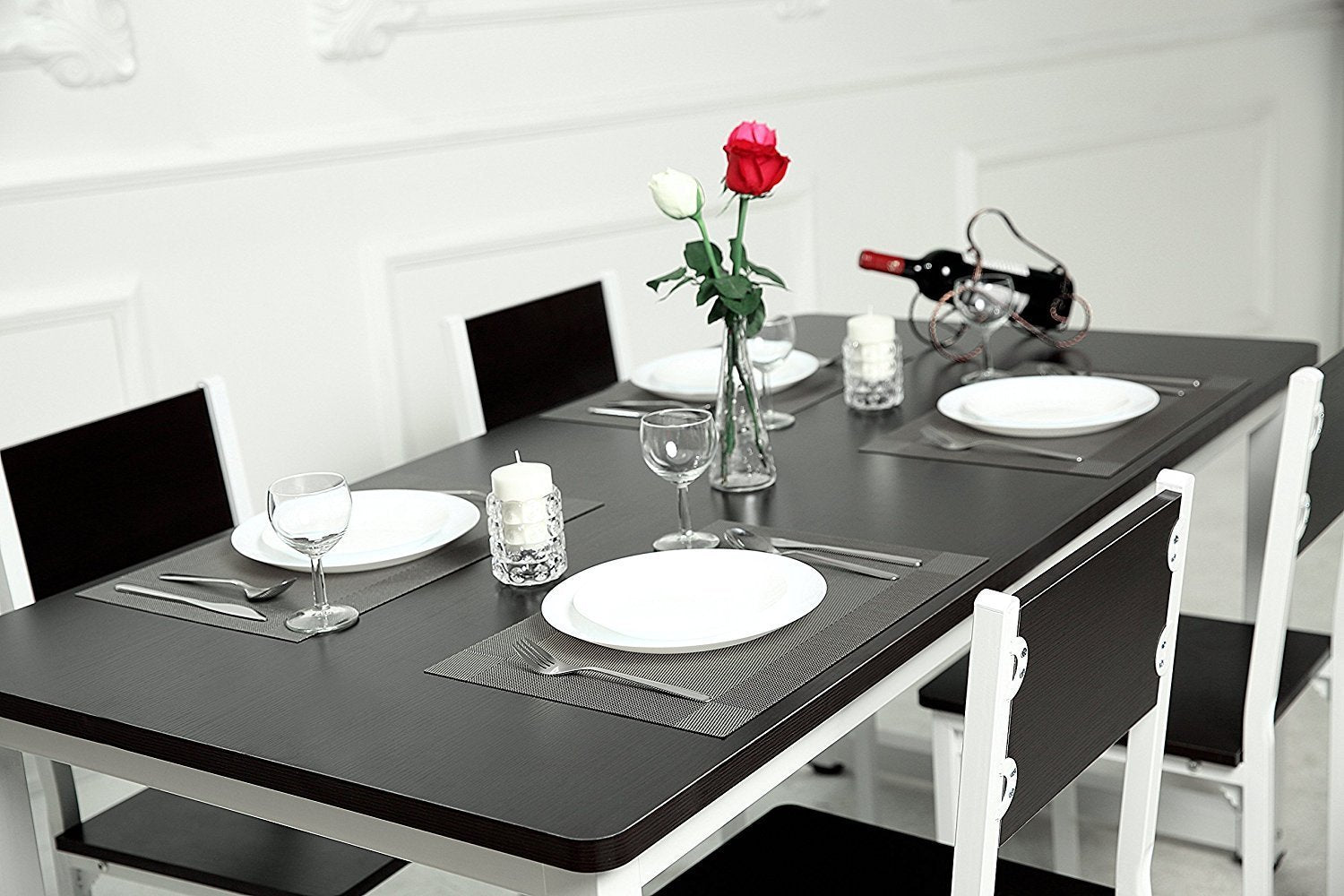 8 Pcs Heat-Resistant Placemats For Table Protection - Elegant Waterproof Placemats For Dining Tables - Gray Table Protectors For