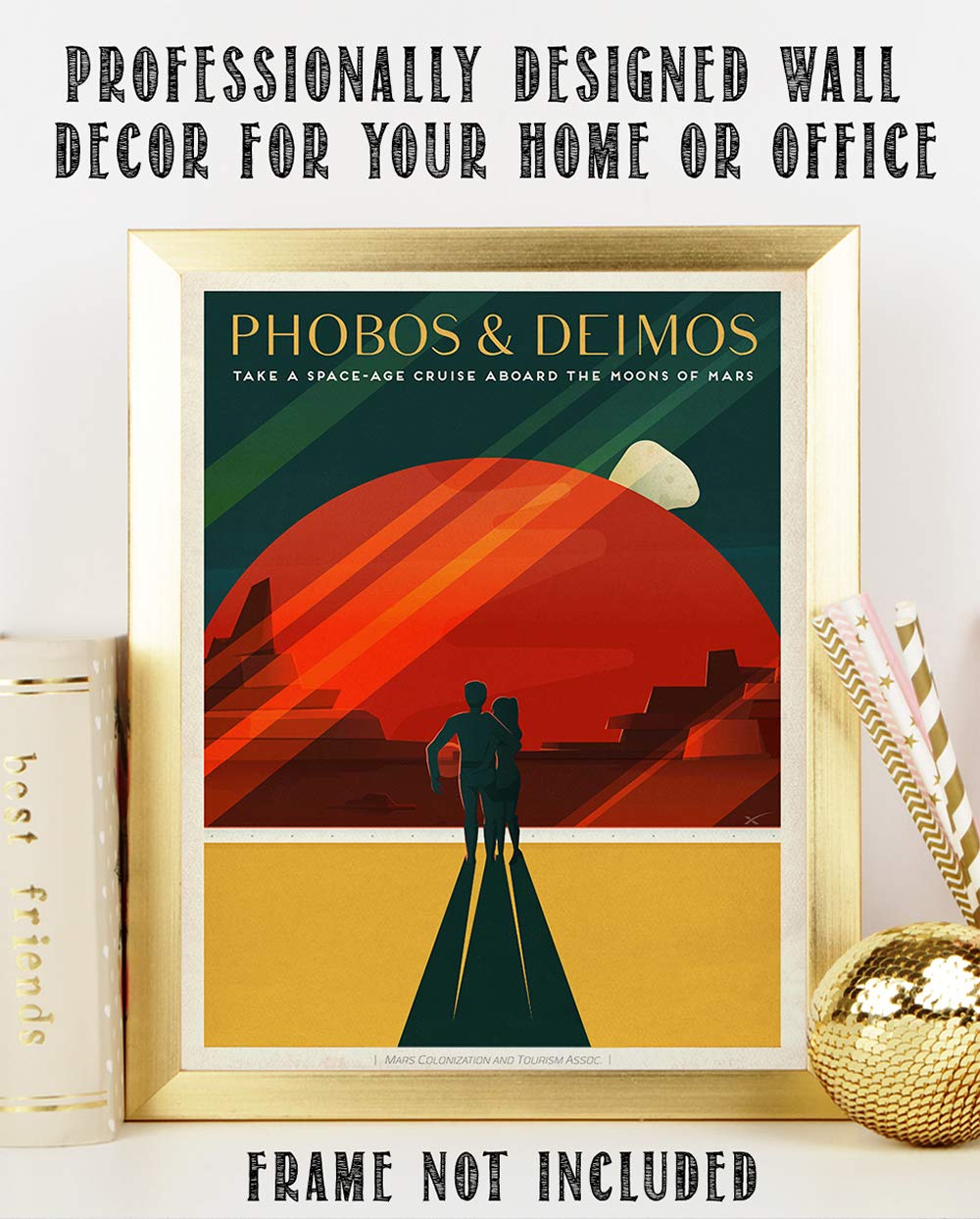 Astronomy Poster - Spacex Mars Travel - 11X14 Unframed Art Print - Vintage Posters For Dark Academia, Space Poster For Astronome