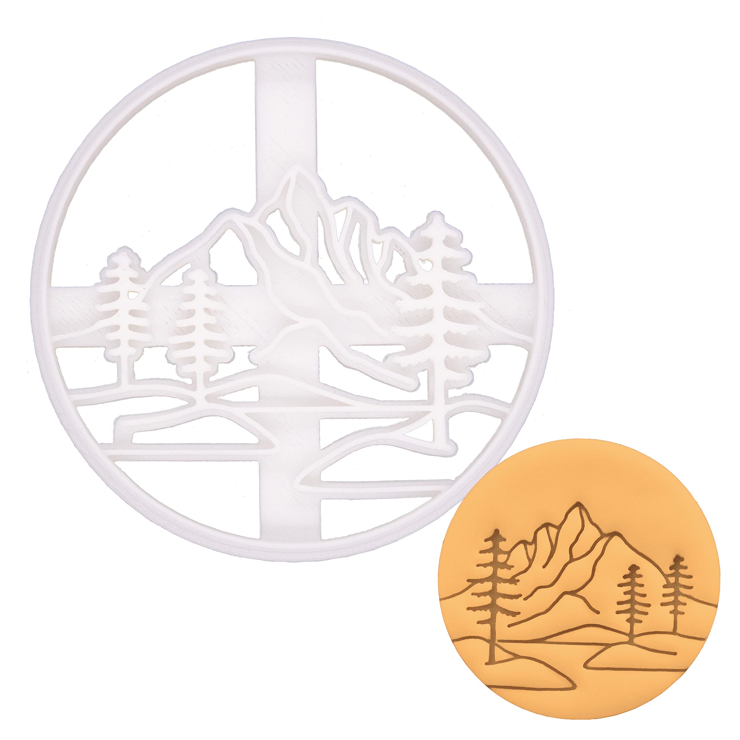 Mountain With Pine Tree Forest Cookie Cutter, 1 Piece - Bakerlogy
